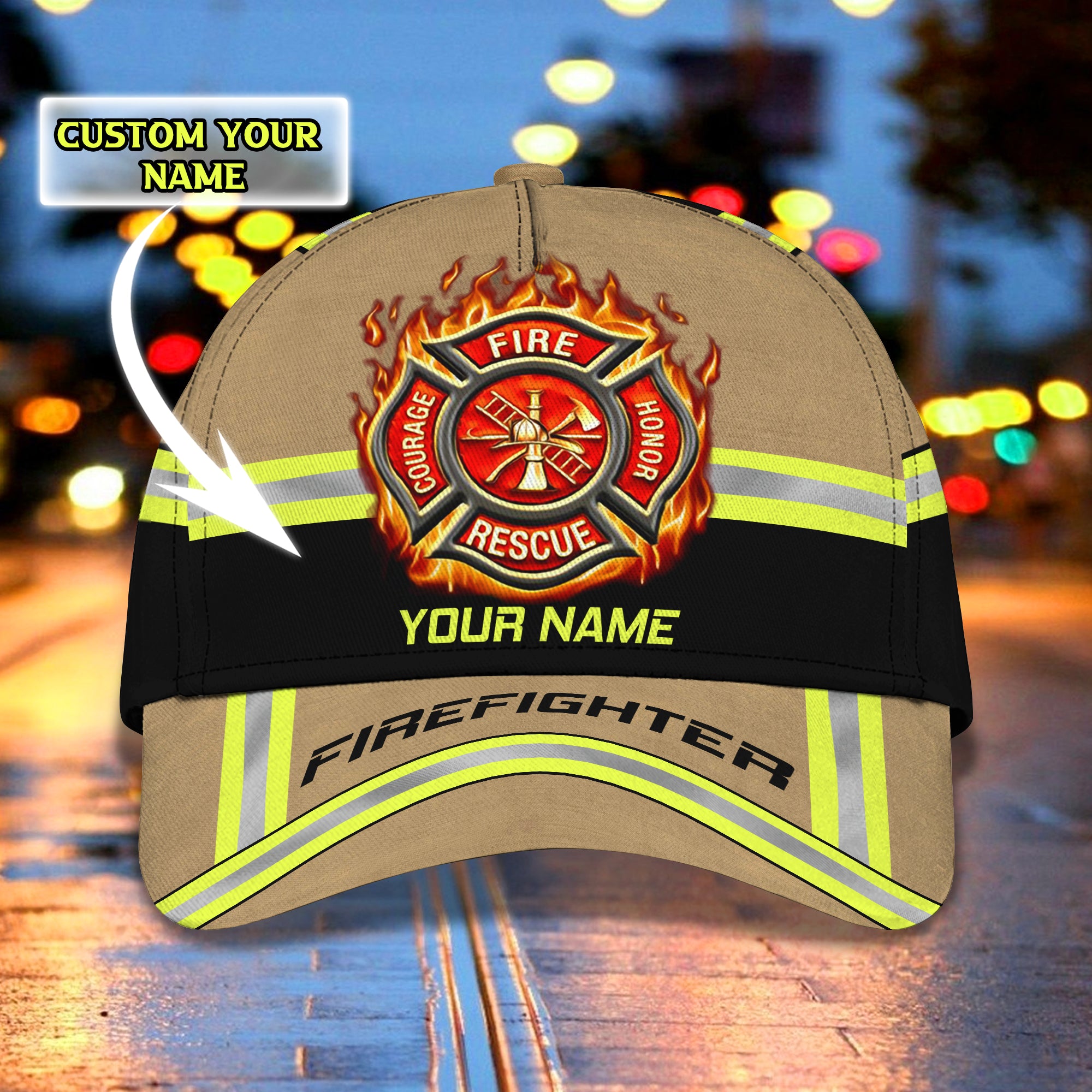 FIREFIGHTER 01 - Personalized Name Cap - NBTT