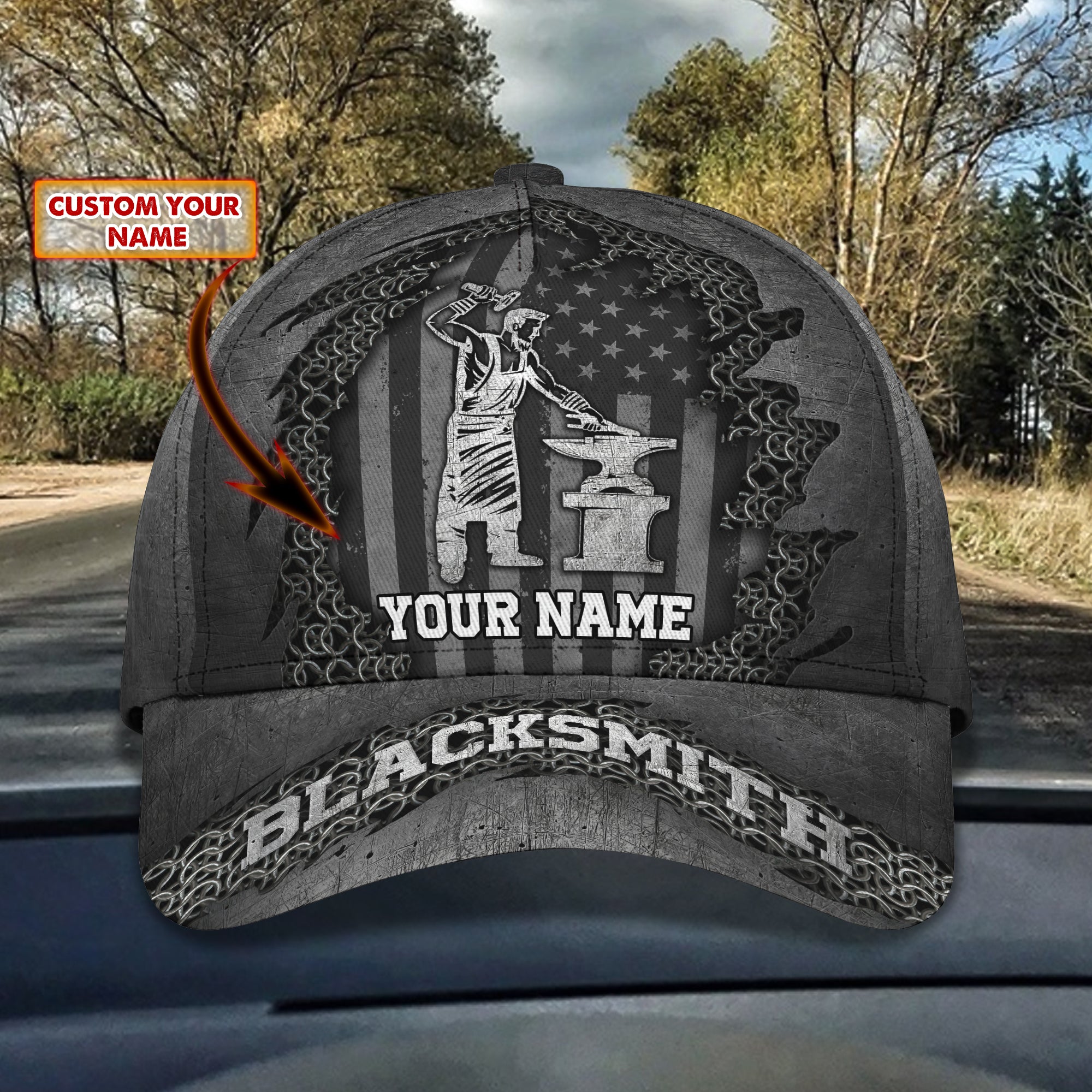 Blacksmith - Personalized Name Cap - Boom