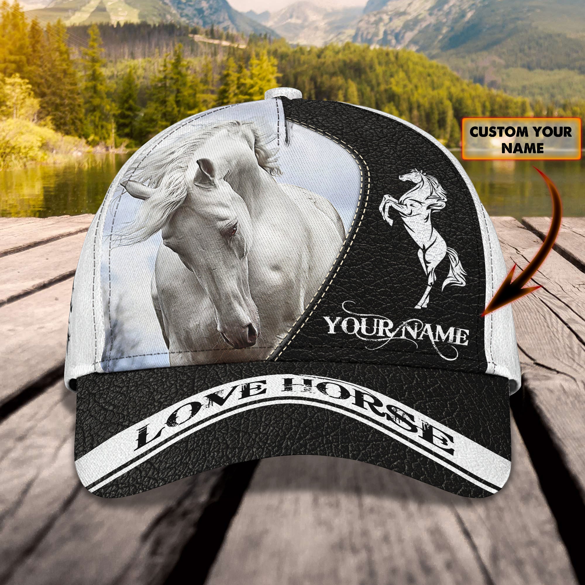 Love Horse - Personalized Name Cap 38 - Nvc97