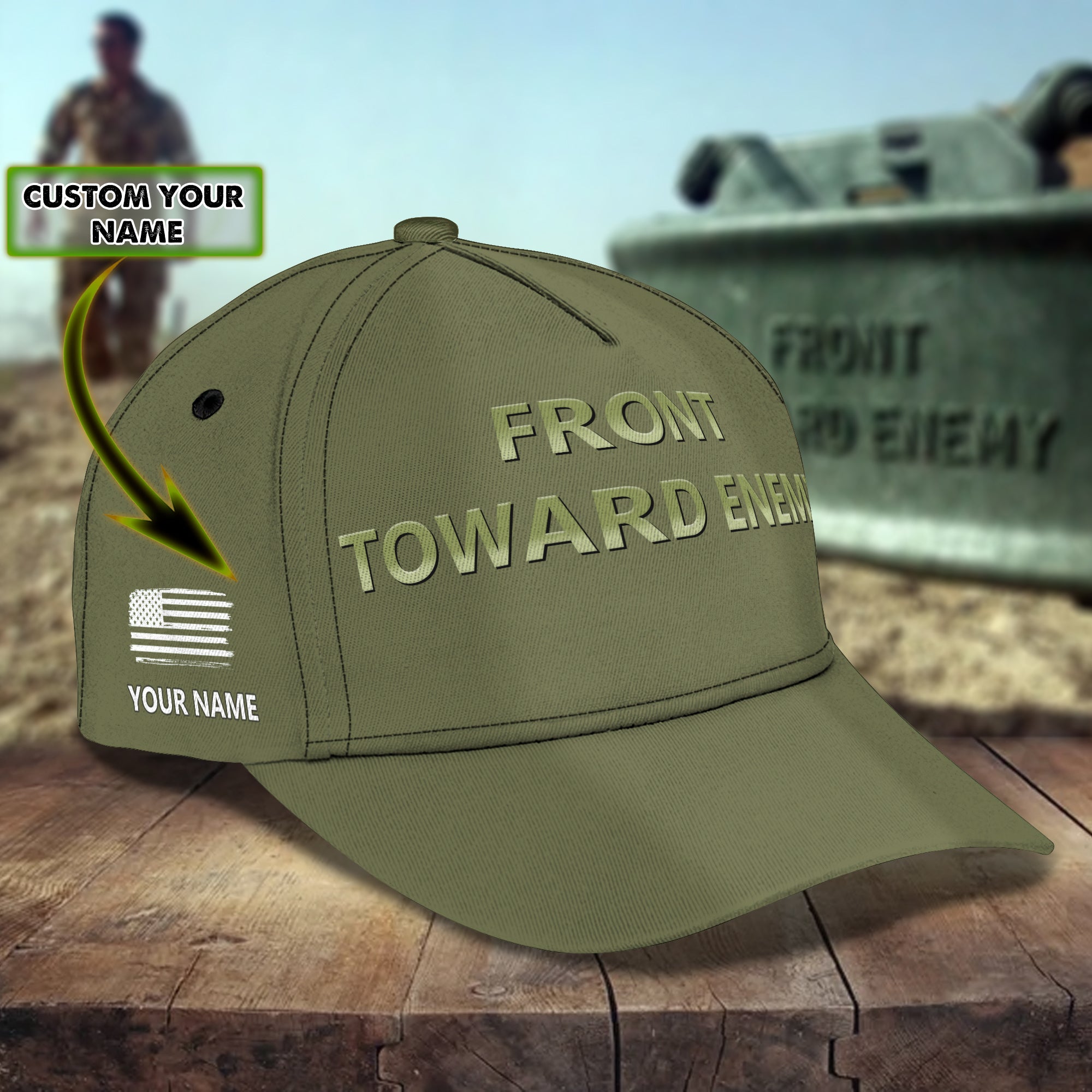 Custom Name-Classic Cap-Front Toward Enemy-HTV