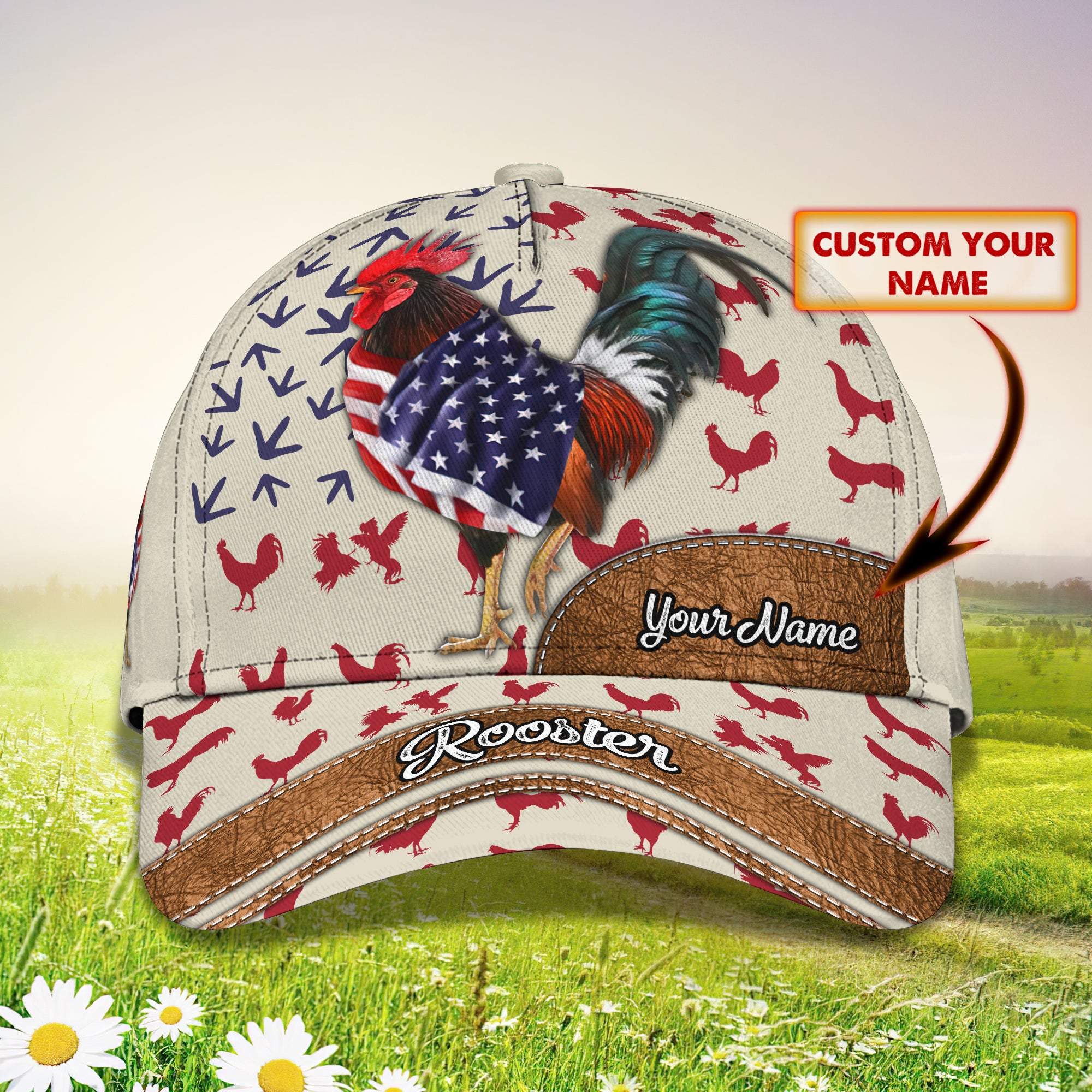 Rooster - Personalized Name Cap - Nsd99