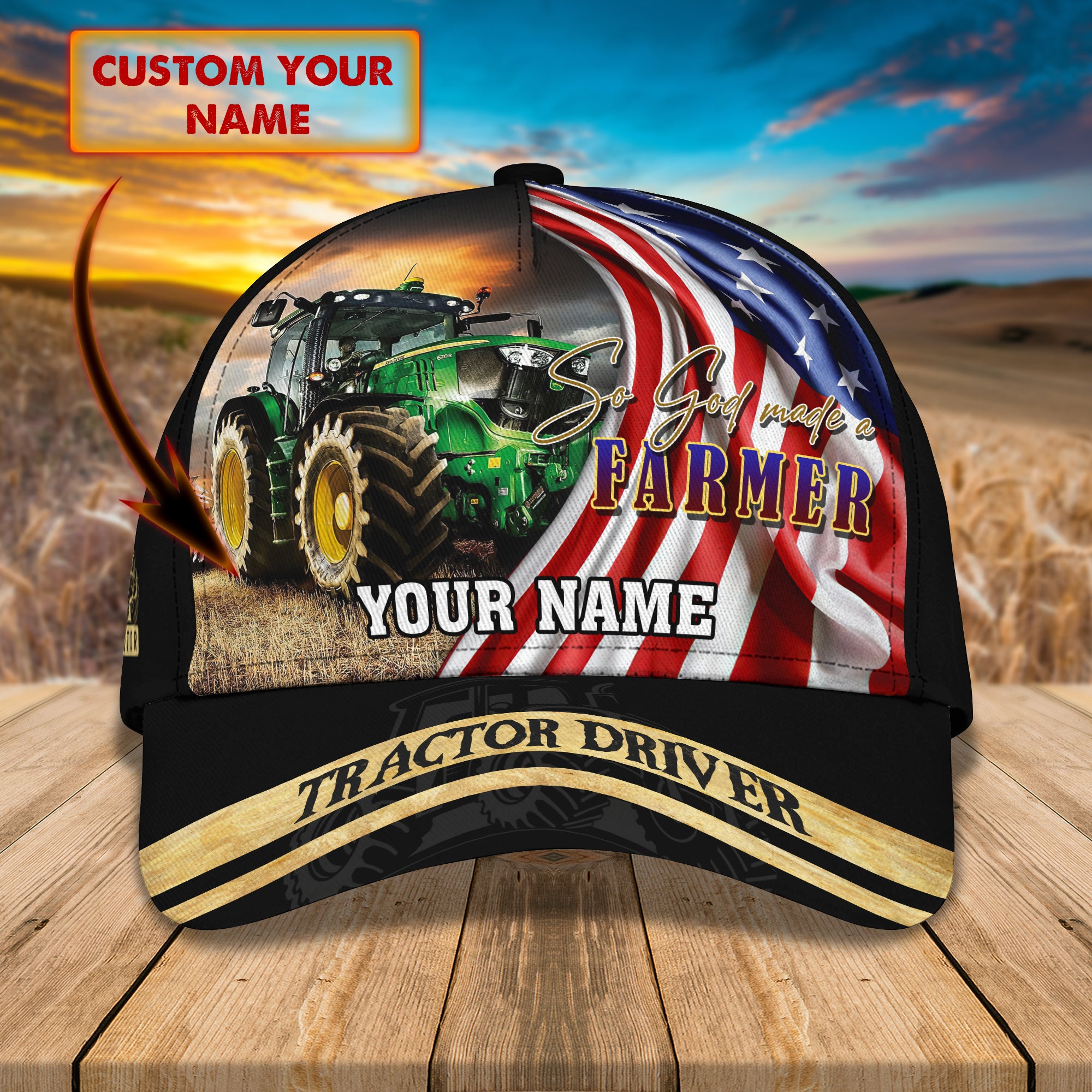 Tractor - Personalized Name Cap - Nia94