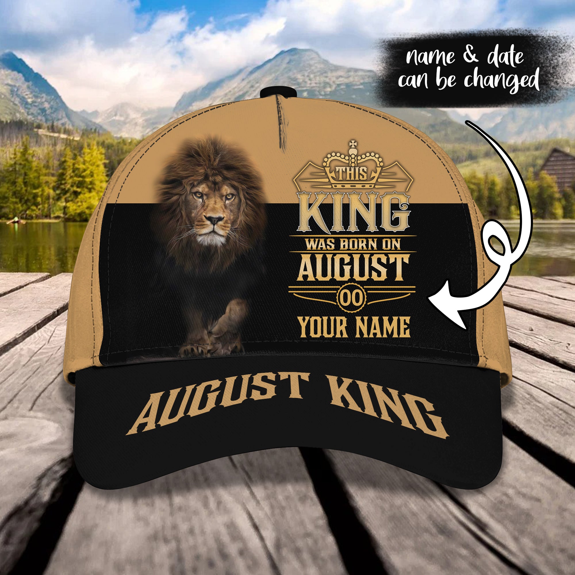 Kings Are Born In August - Personalized Name Cap - TD97 03