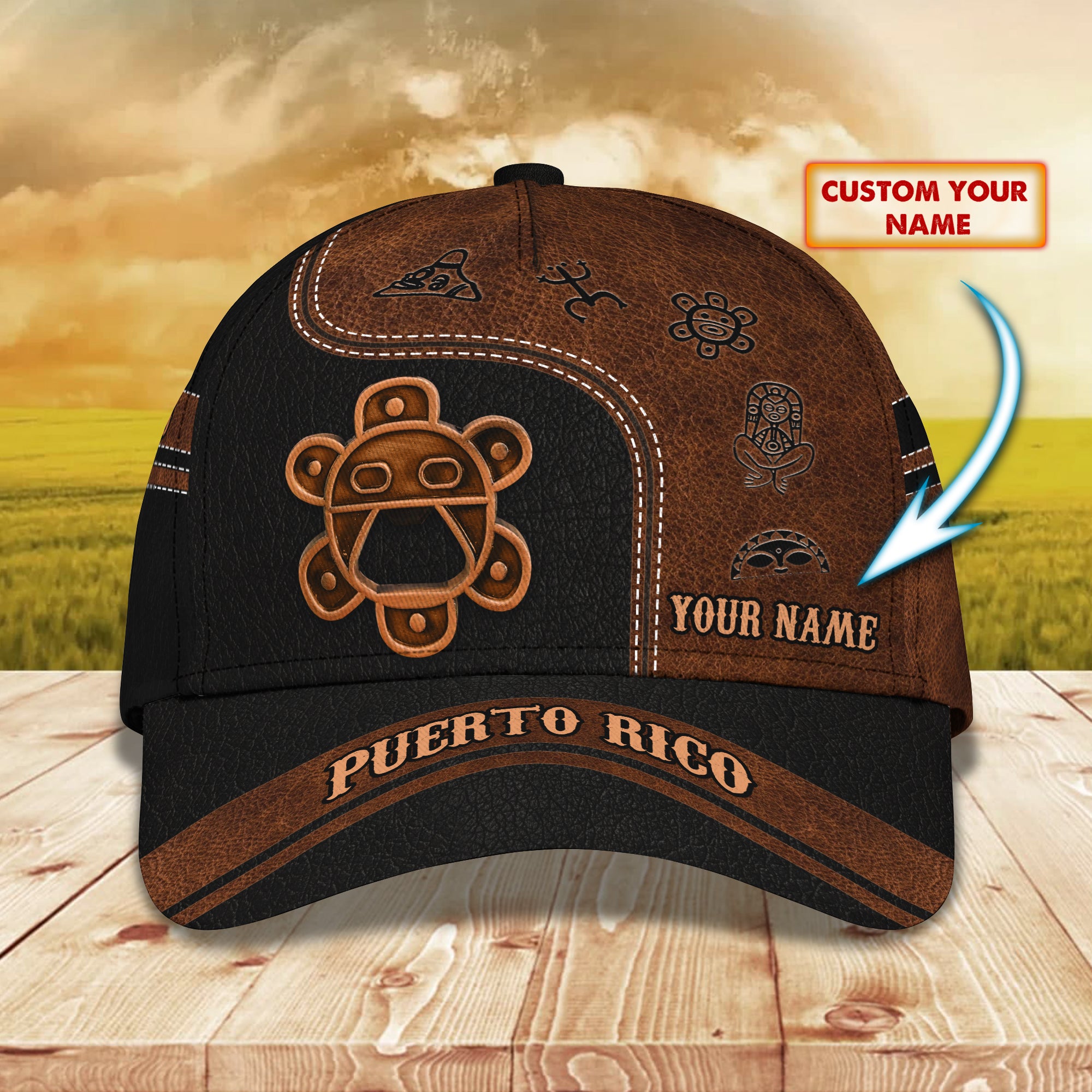 Puerto Rico - Personalized Name Cap - tra96