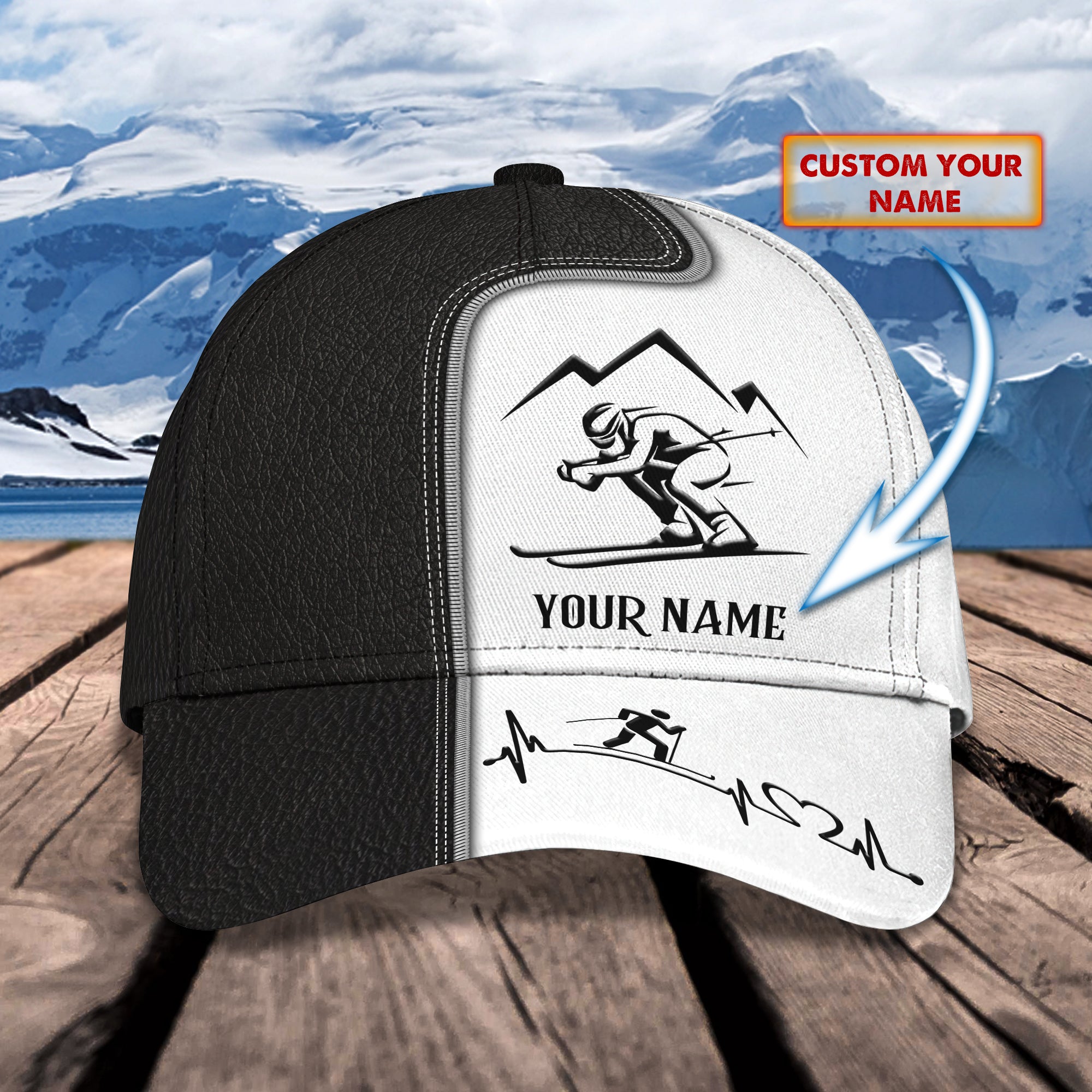 Skiing - Personalized Name Cap - Mitru