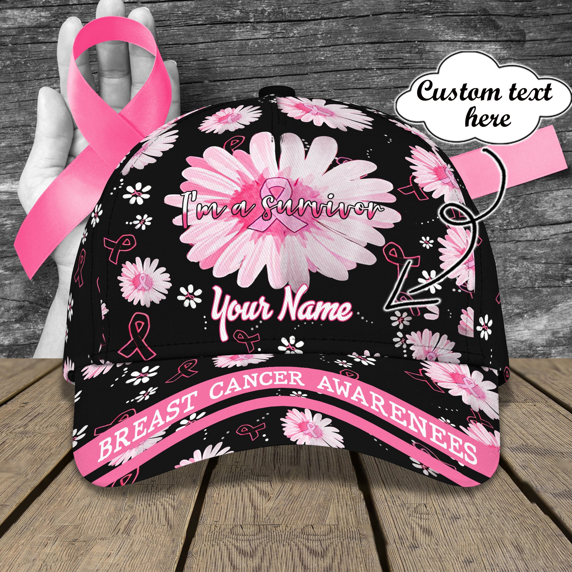 Breast Cancer Awareness  - Personalized Name Cap - Co98