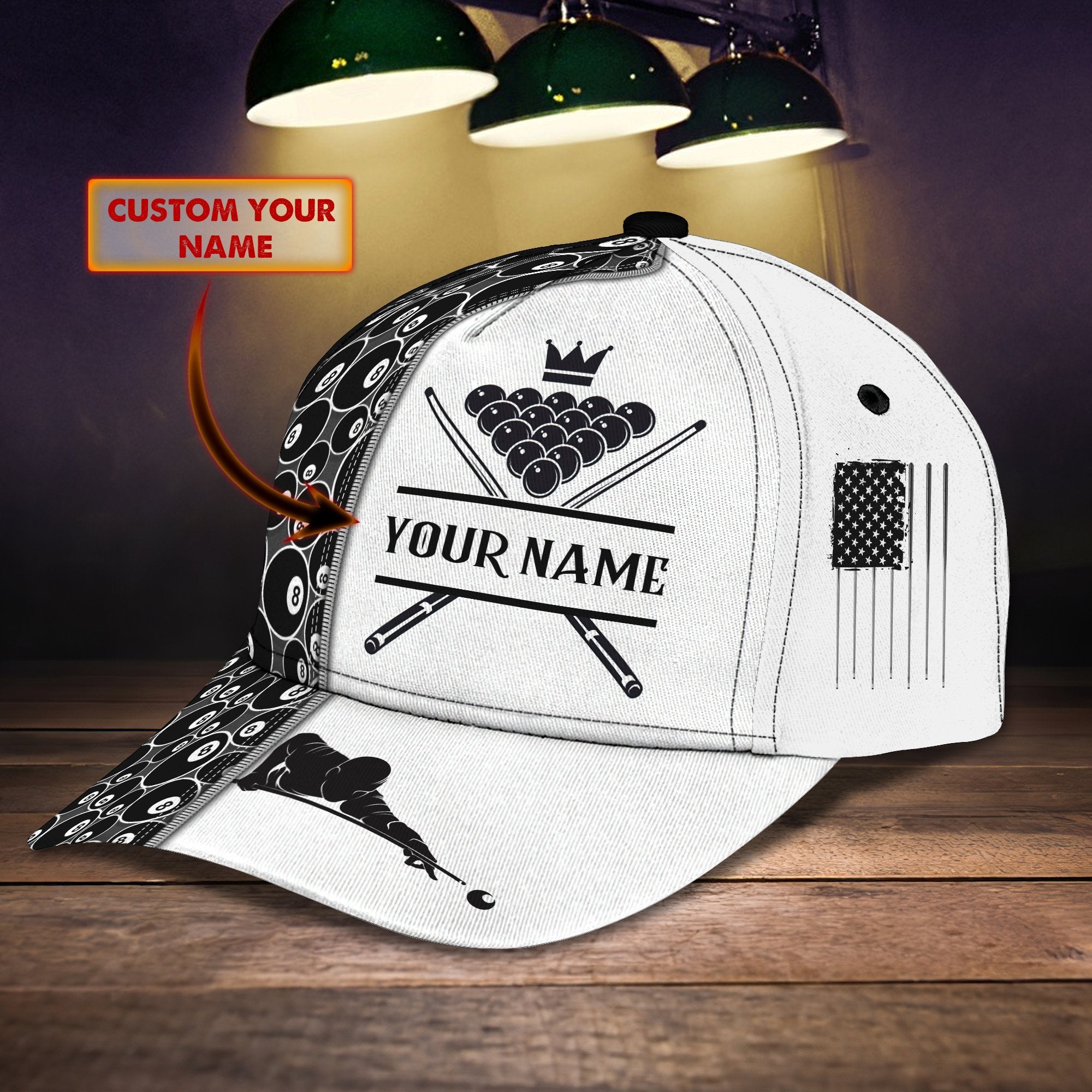 Billiard - Personalized Name Cap 01 - QB95