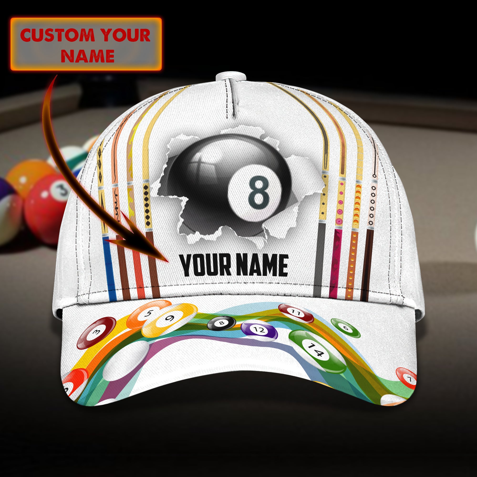 Billiard - Personalized Name Cap - QA99 56