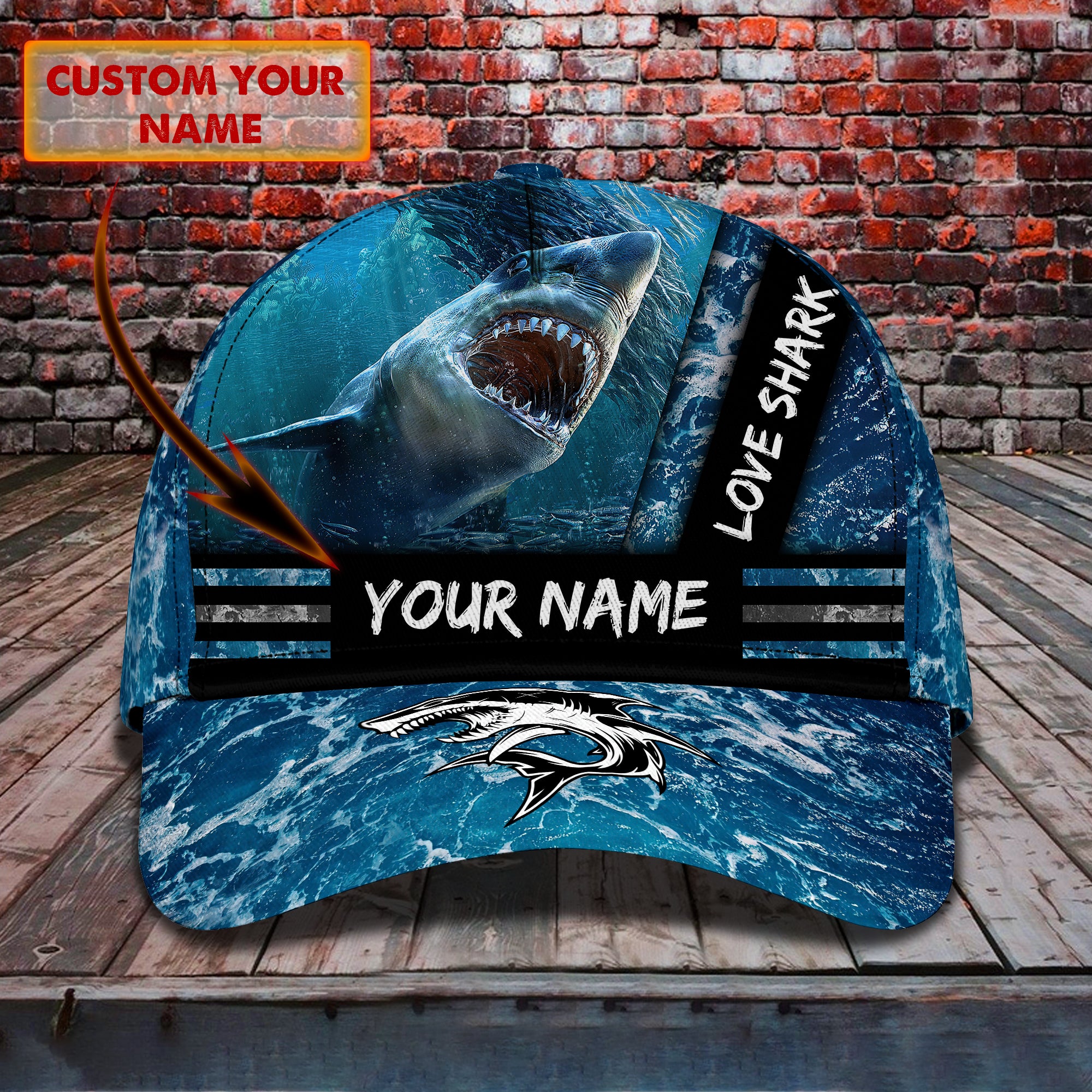 Copy of Shark - Personalized Name Cap - Cap-Ha97-21