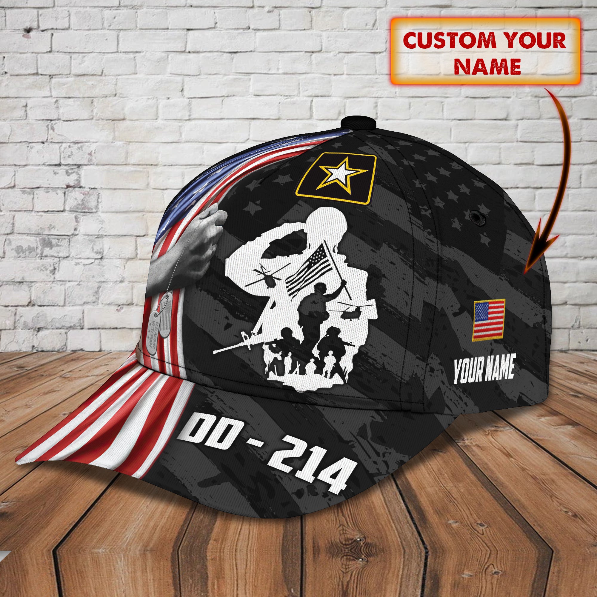 Veteran 02 - Personalized Name Cap  - Tt99-200