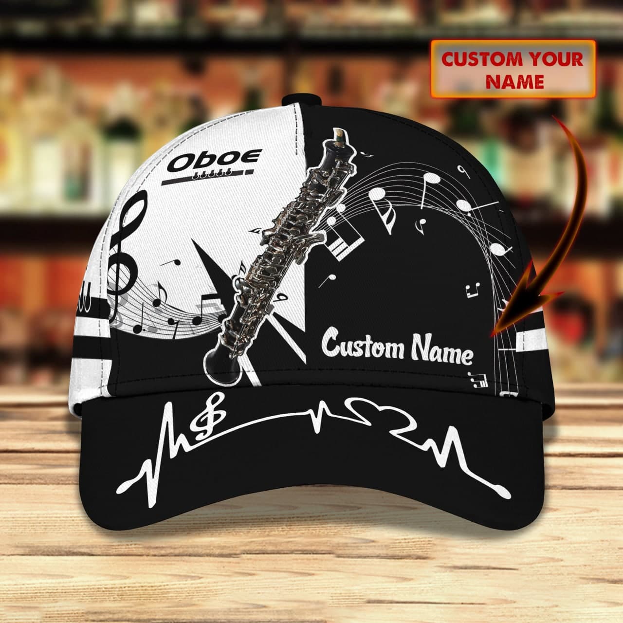 Oboe- Personalized Name Cap - Loop - H9h3-403