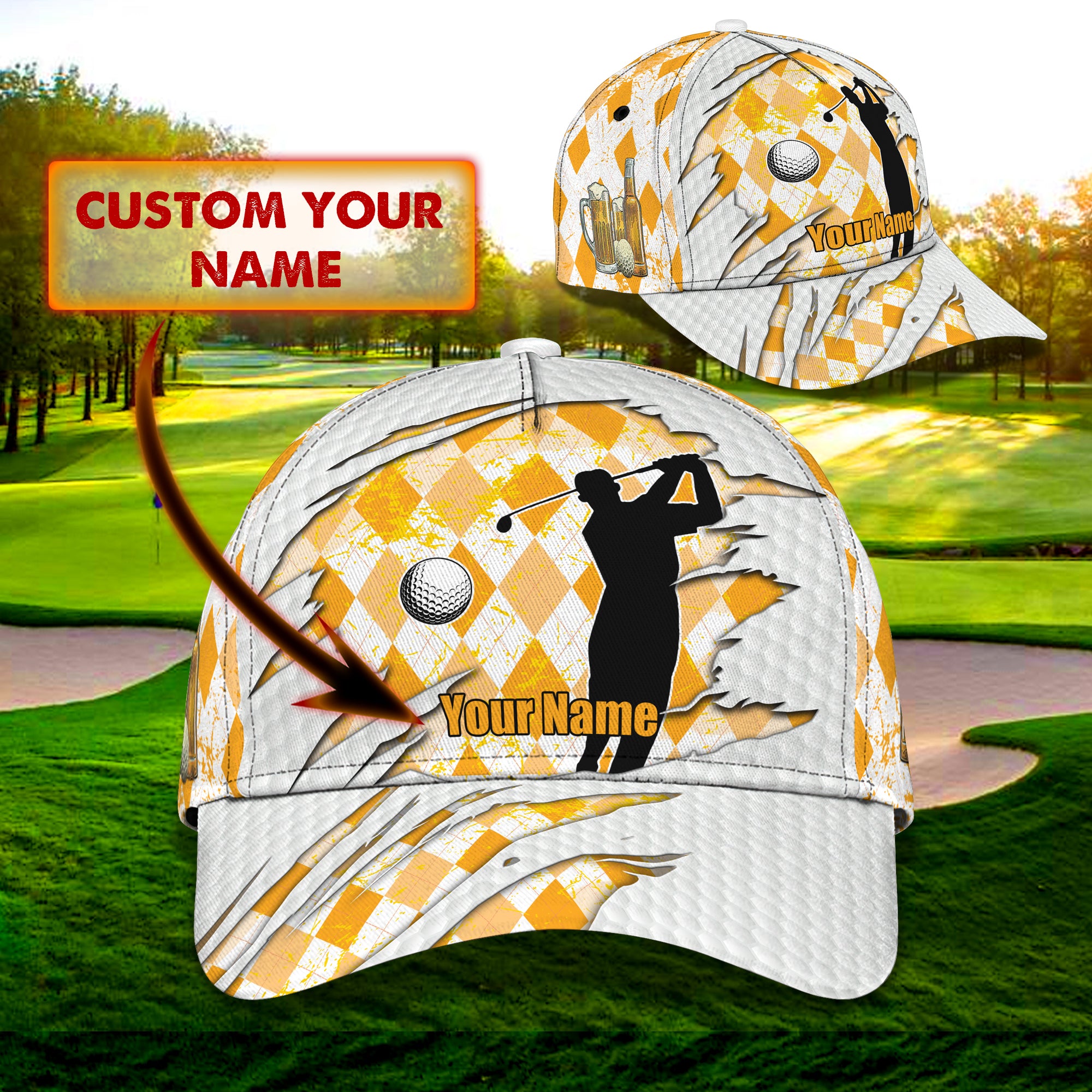 Golf 03 - Personalized Name Cap - 16hb