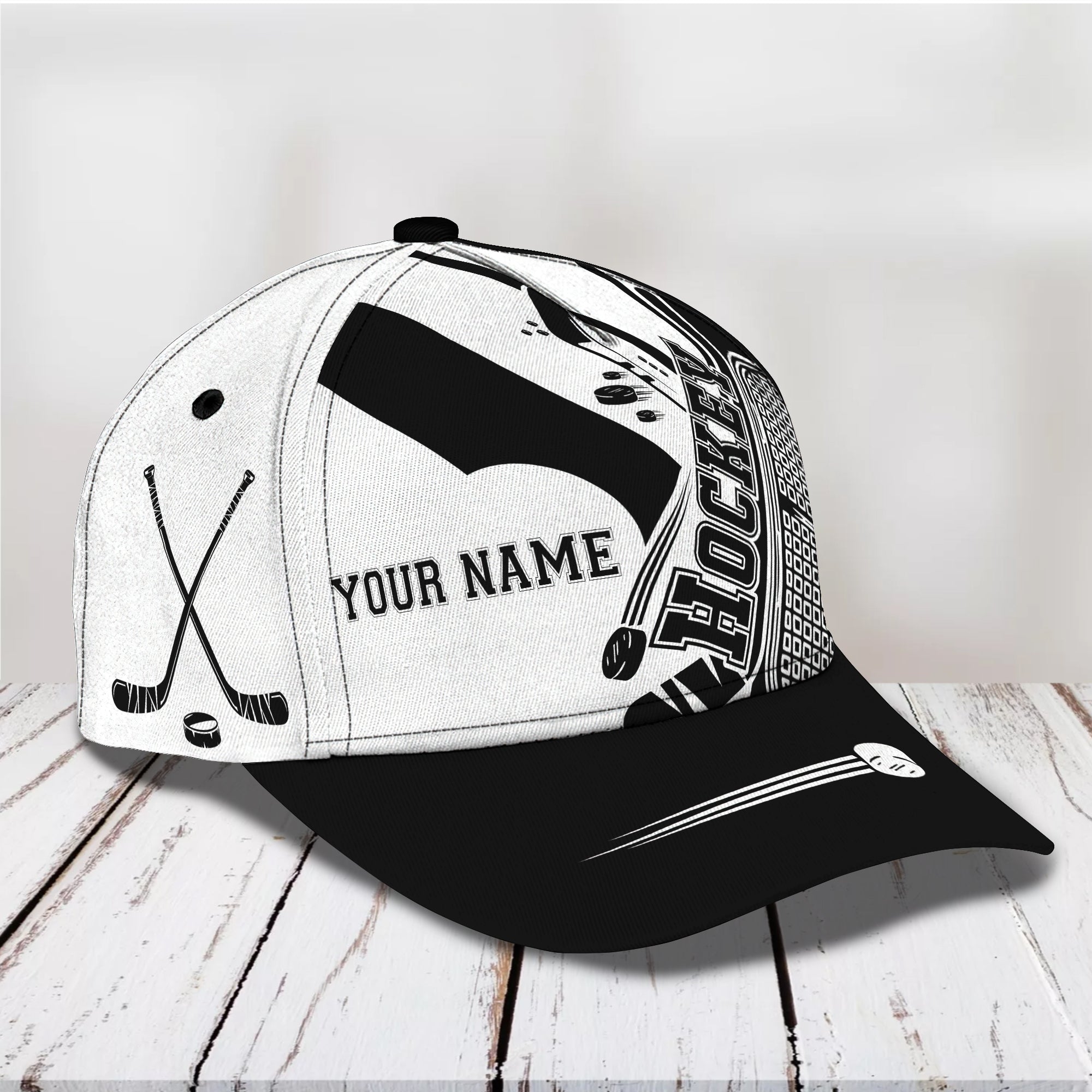 Hockey - Personalized Name Cap - Boom