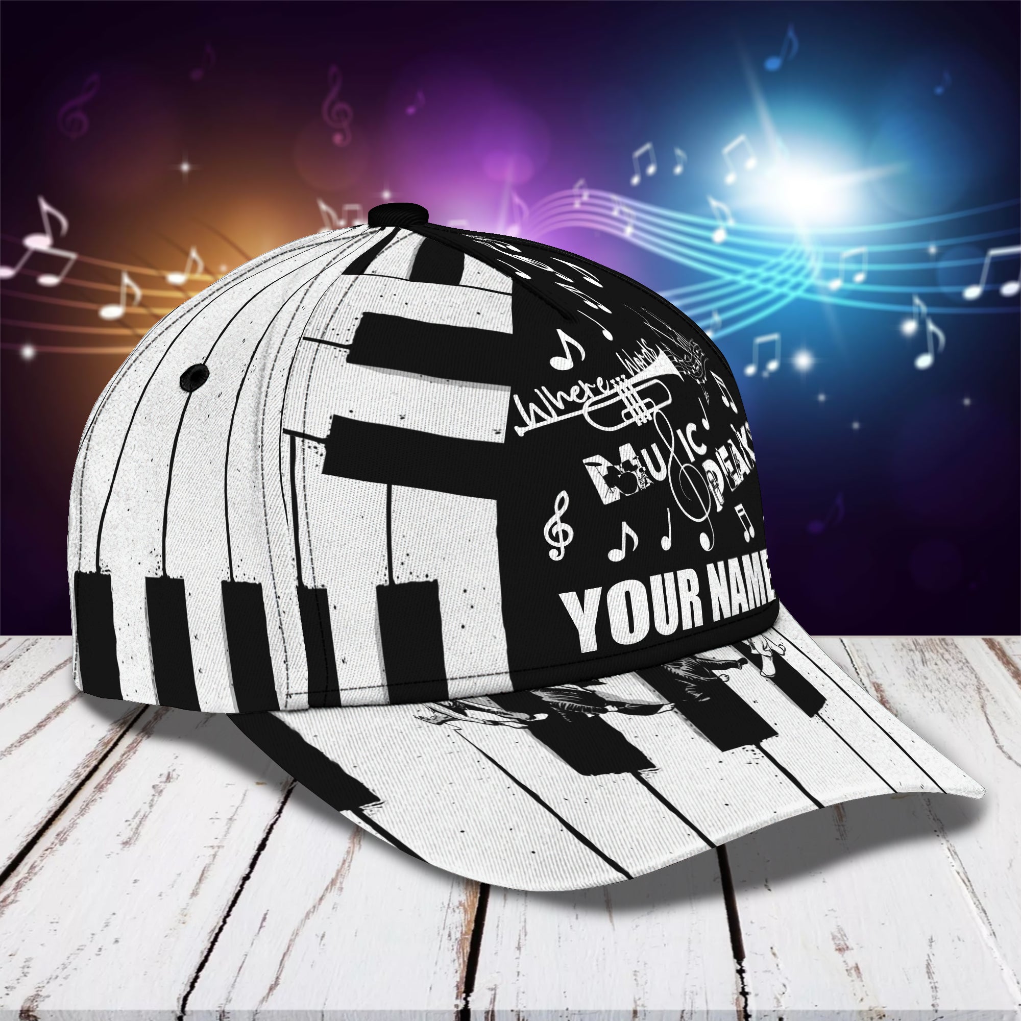 Piano  - Personalized Name Cap - Hdmt