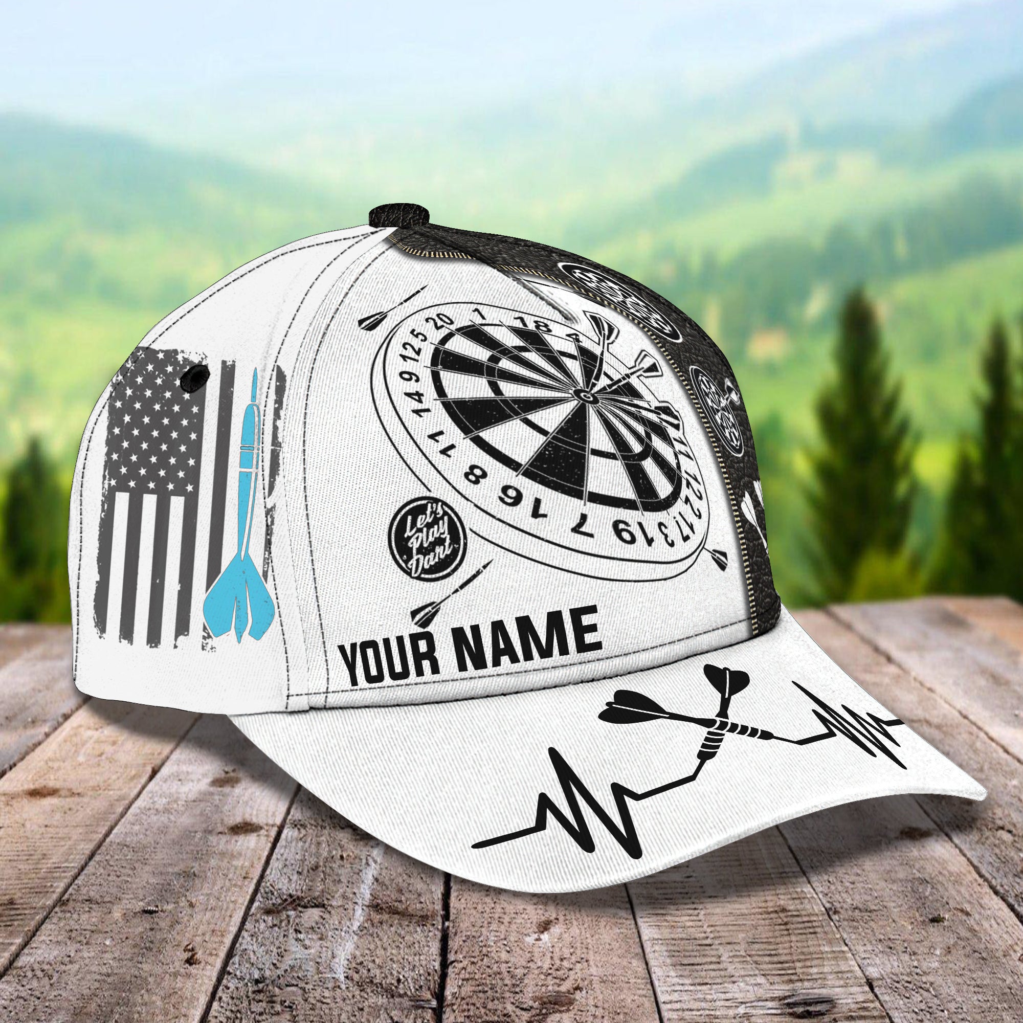 Let's Play Darts - Personalized Name Cap - Urt96