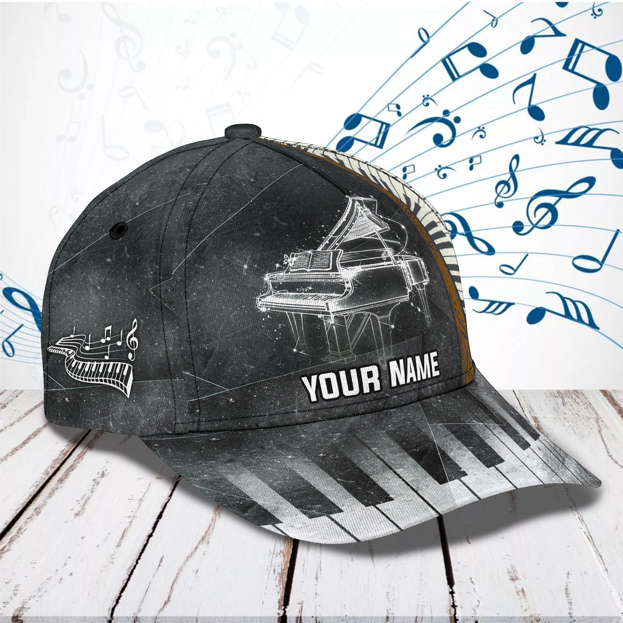 Piano Washed - Personalized Name Cap - Nmd 43