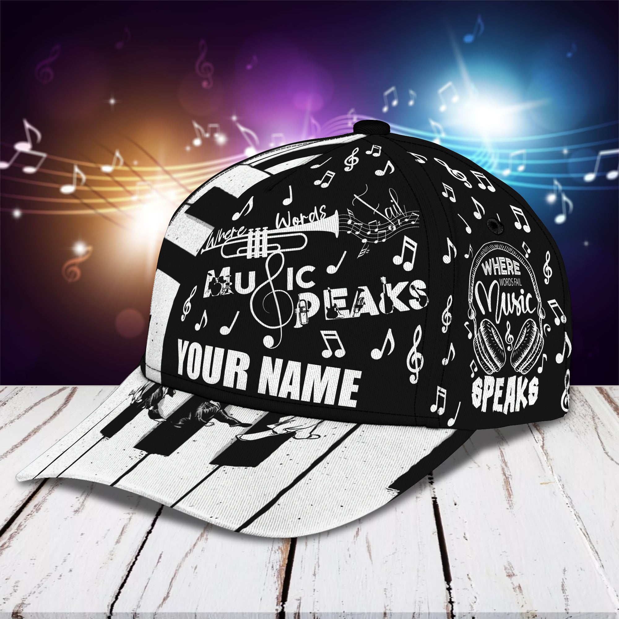 Piano  - Personalized Name Cap - Hdmt