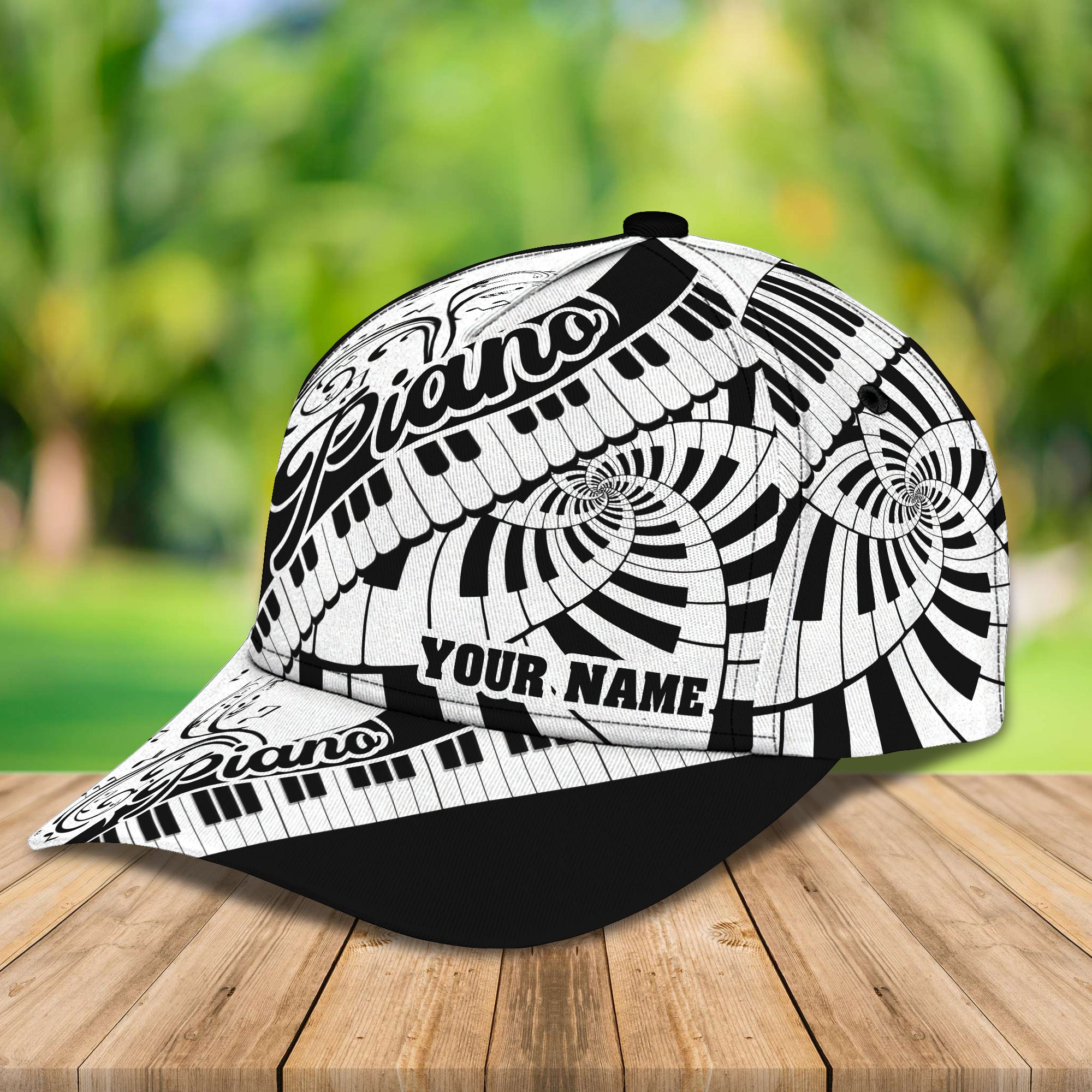 Piano - Personalized Name Cap - tra96