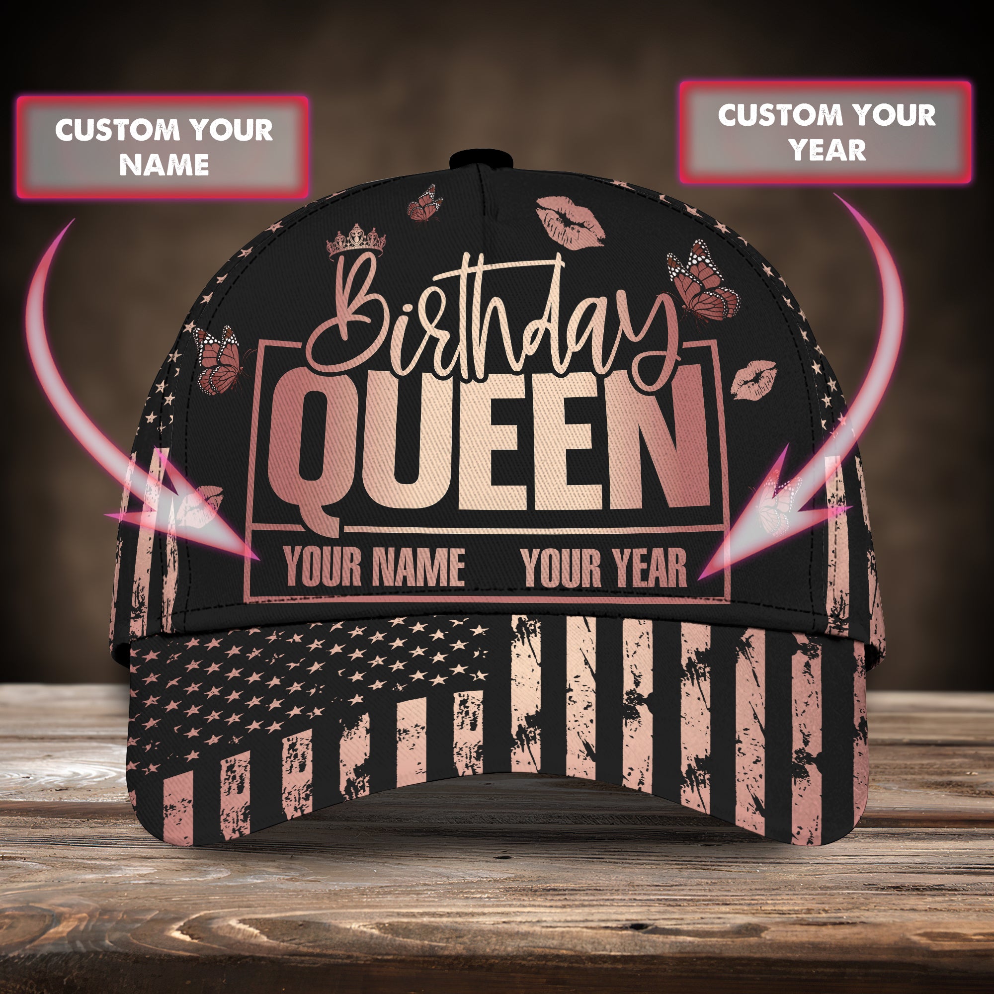 Birthday Queen - Personalized Name Cap 14 - Bhn97