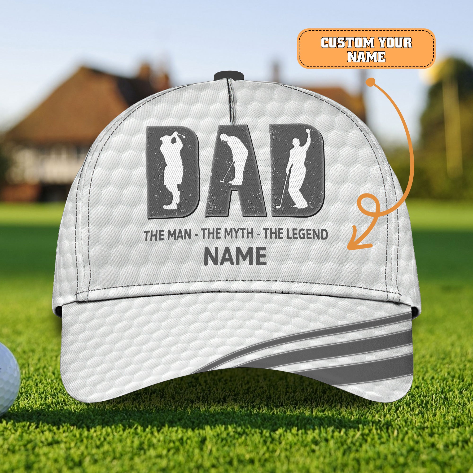 Golf Dad - Loop - Personalized Name Cap - H9h3-324