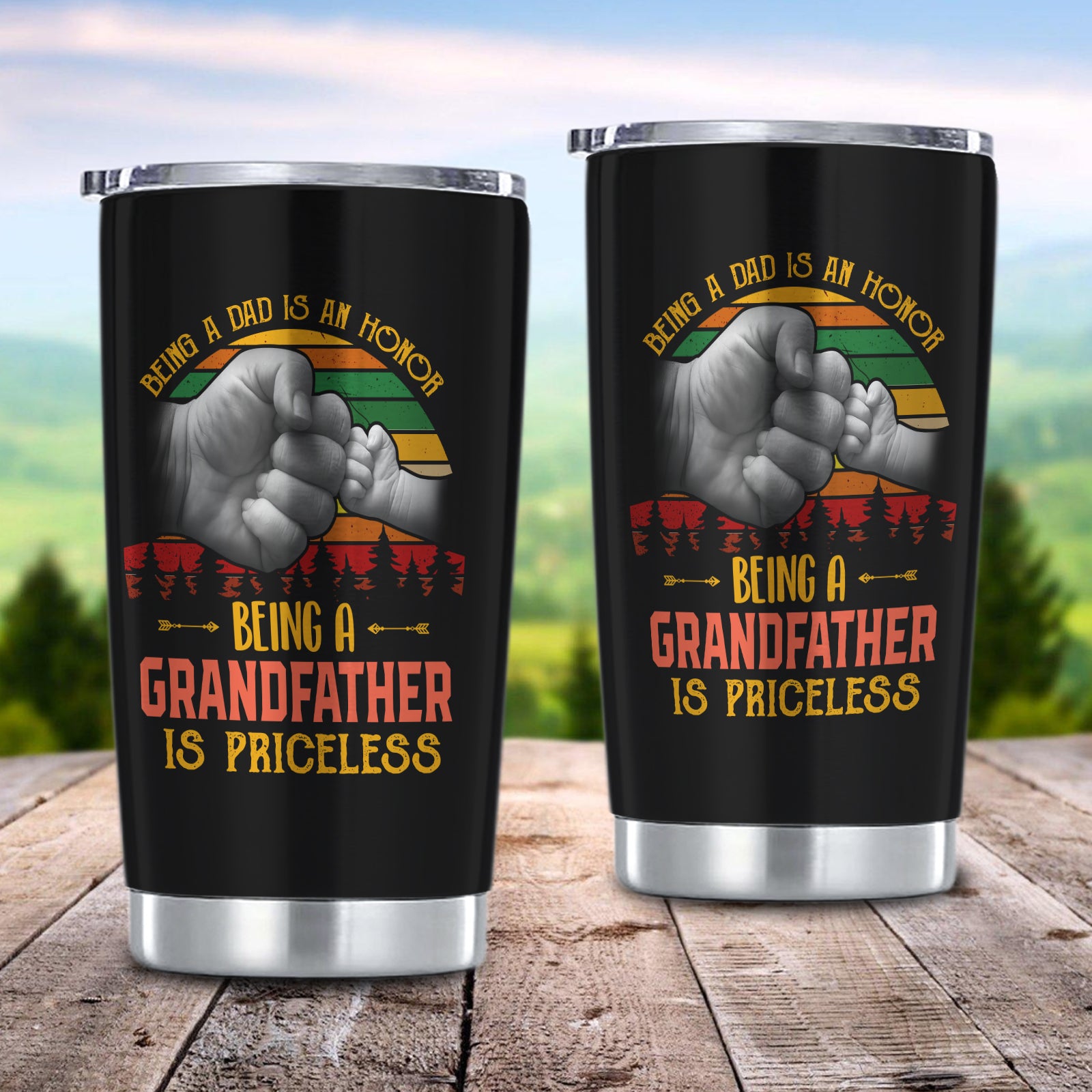 Grandfather, Gift For Father's Day, Tumbler, Tad 24