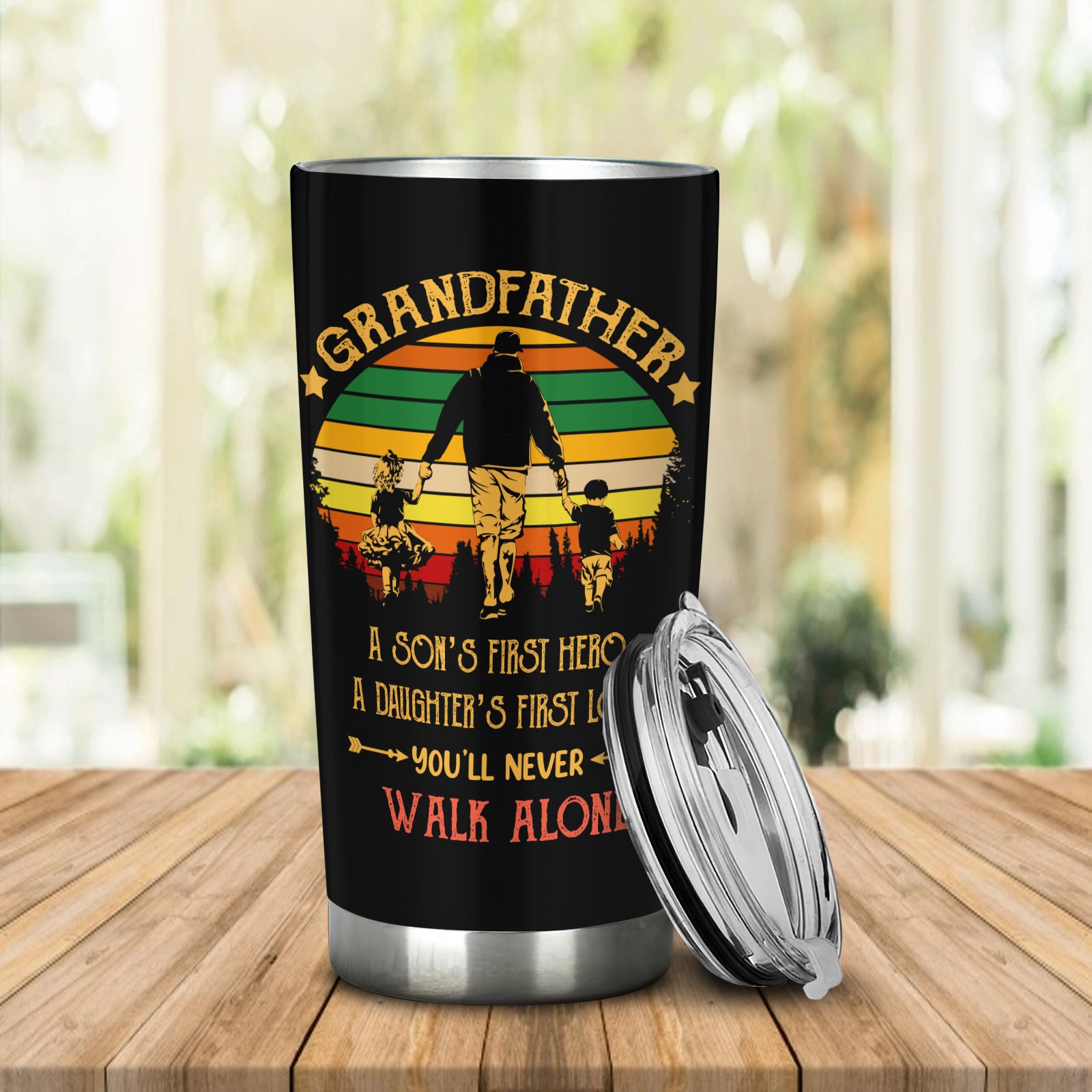 Grandfather, Gift For Father's Day, Tumbler, Tad 17