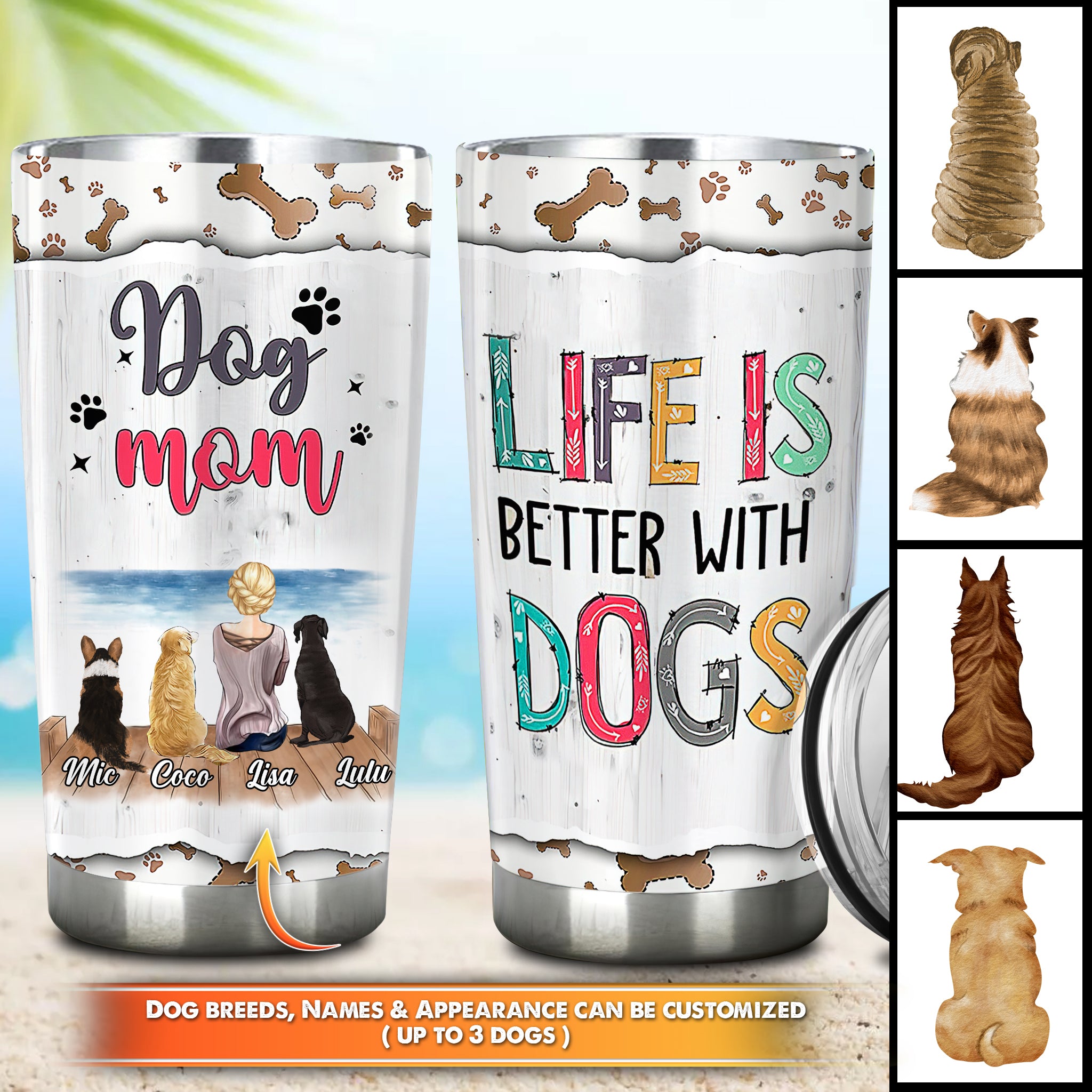 Personalized Tumbler- Dog Lovers-htv – Trends Personalized