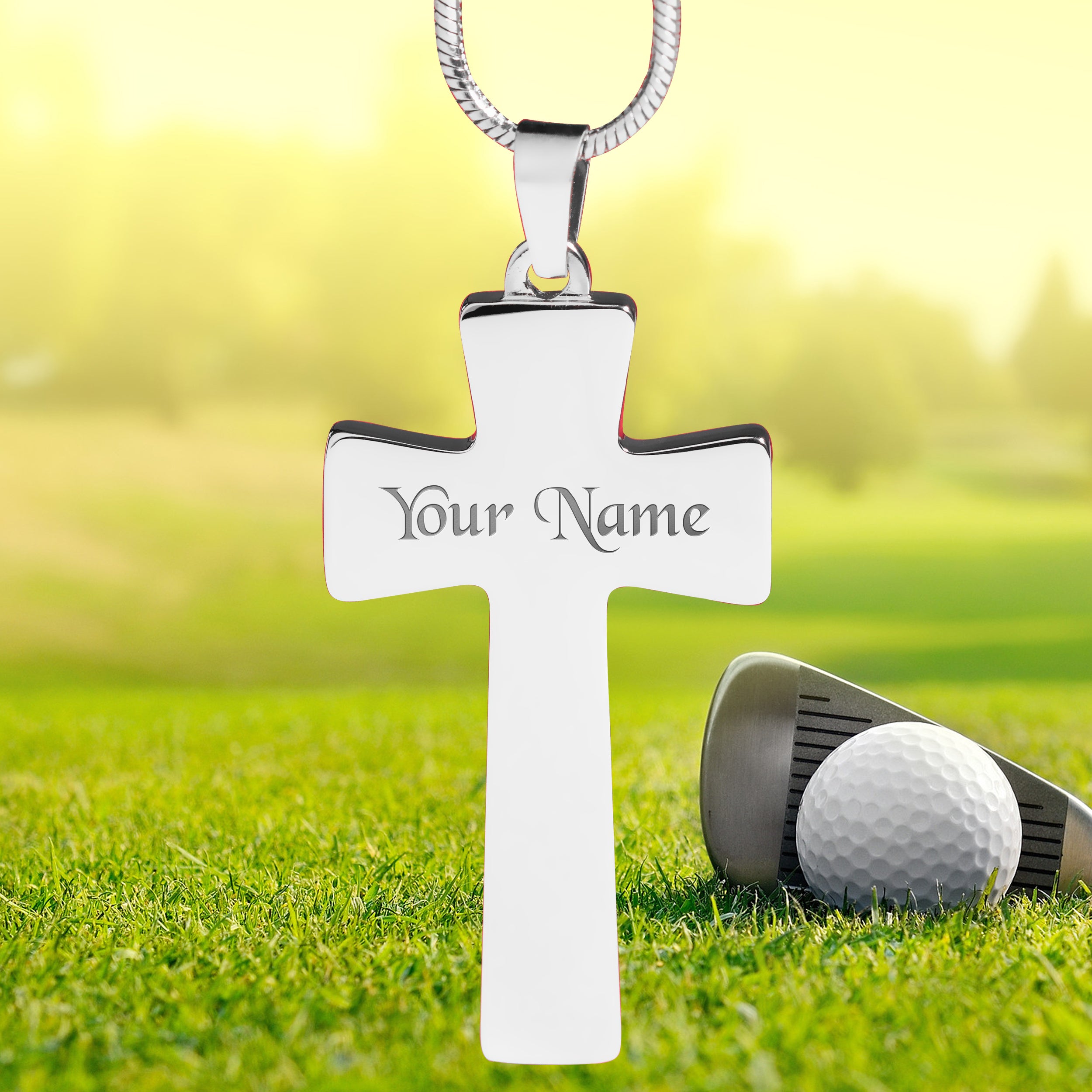 Custom Cross Necklace - Golf - Fuly 3