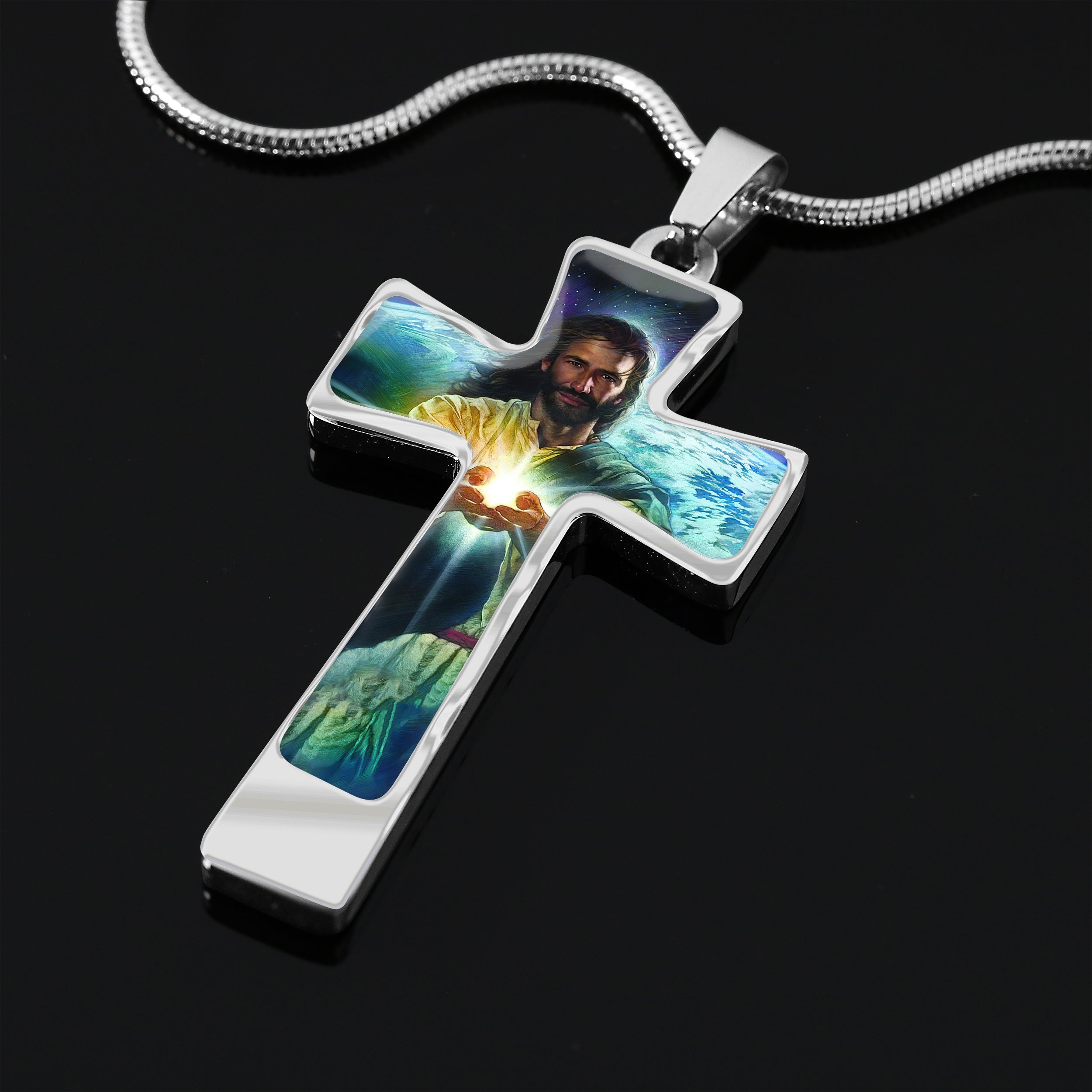 Custom Cross Necklace - Jesus - Fuly 9