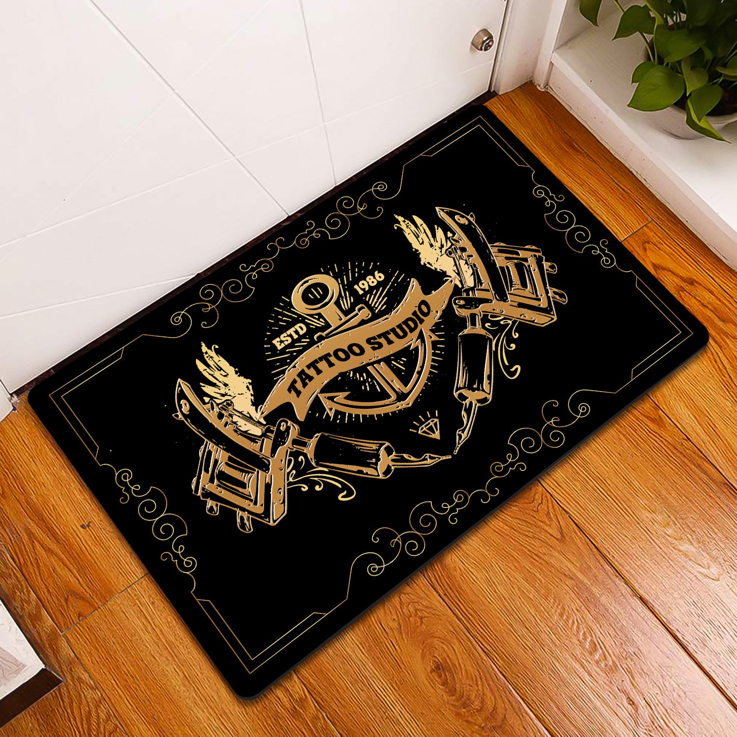 Tattoo Artist Shop Personalized Name & EST Year Doormat