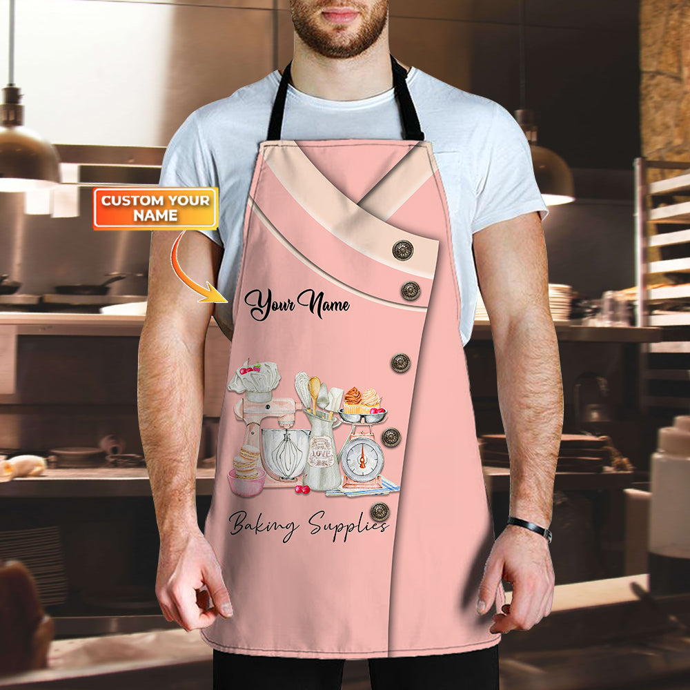 Baking Supplies, Baker, Bakery Chef, Personalized Name Apron Tad 04 (Non workwear)