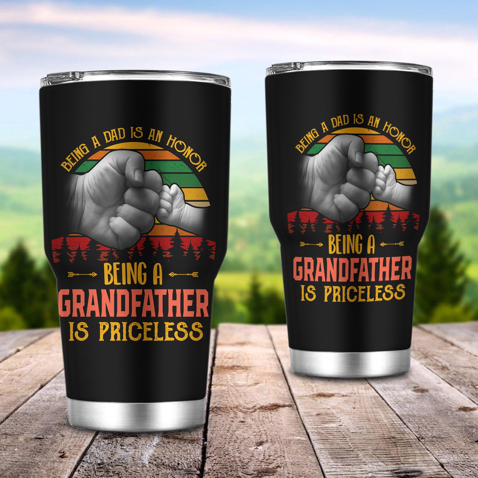 Grandfather, Gift For Father's Day, Tumbler, Tad 24