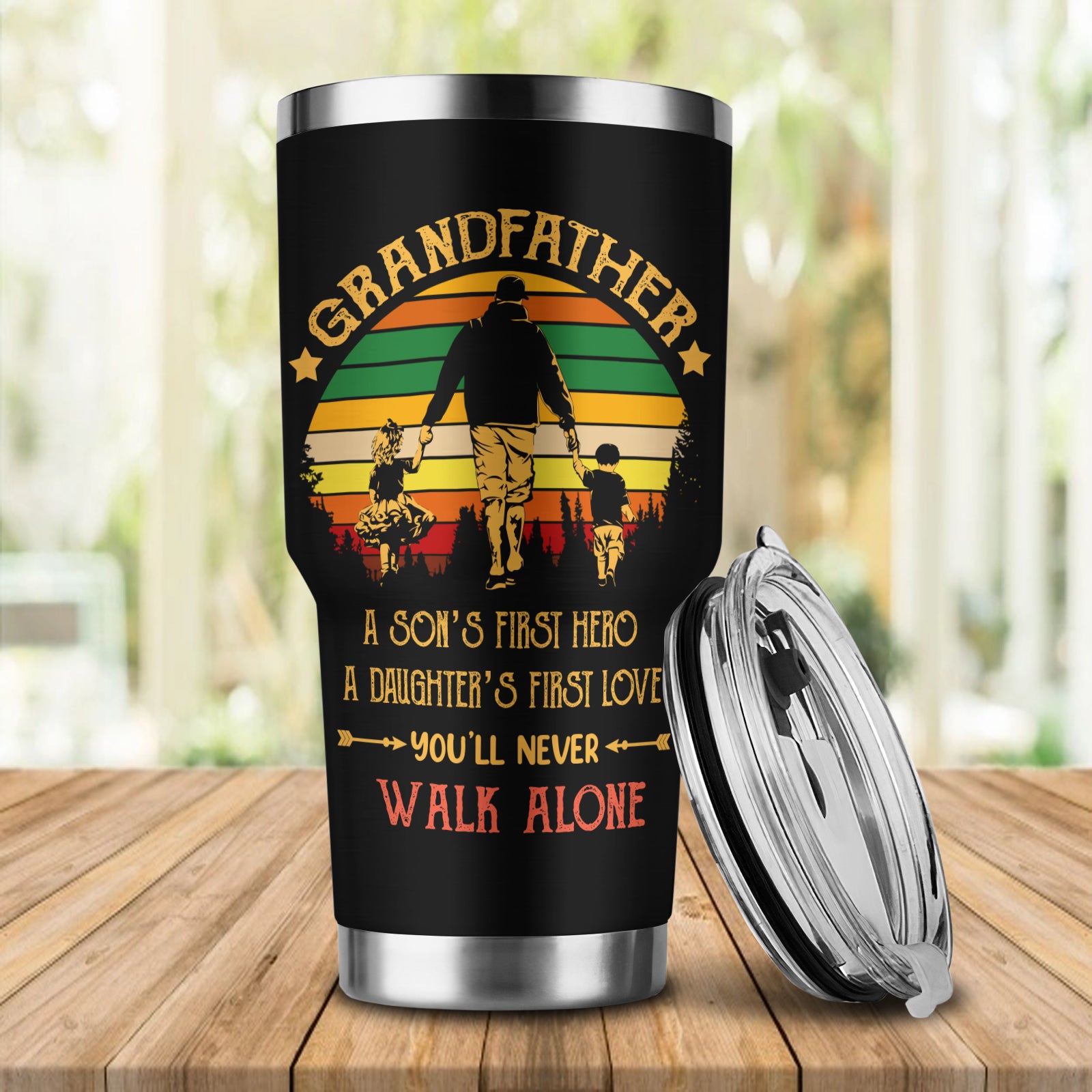 Grandfather, Gift For Father's Day, Tumbler, Tad 17