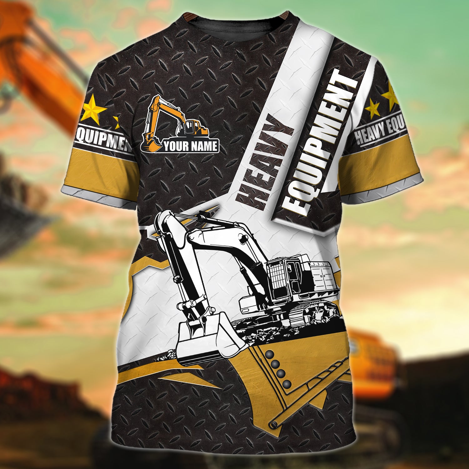 Excavator - Personalized Name 3D Tshirt - 46