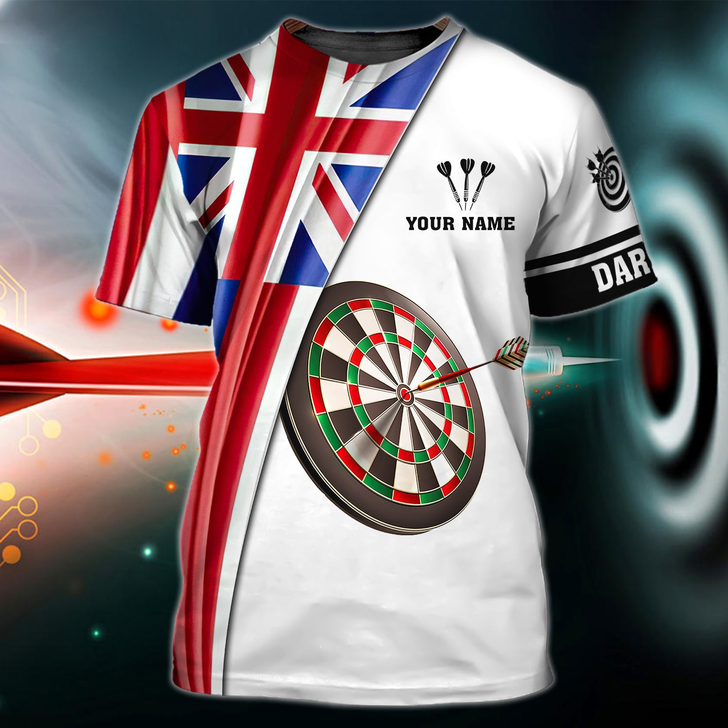 Darts - Personalized Name 3D Tshirt