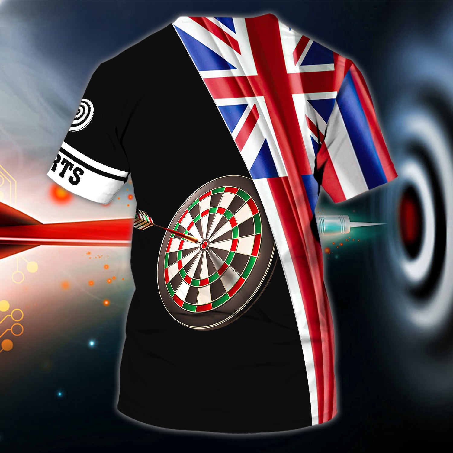 Darts (Ver.Black)- Personalized Name 3D T Shirt - Lta98-47