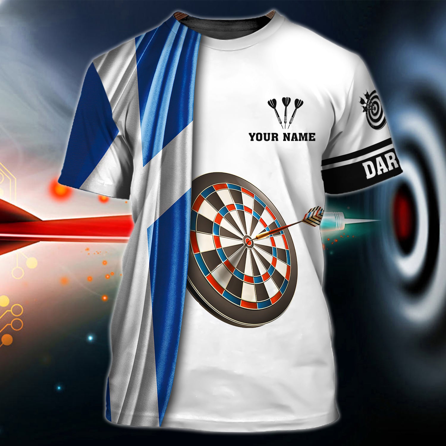 Darts - Personalized Name 3D Tshirt