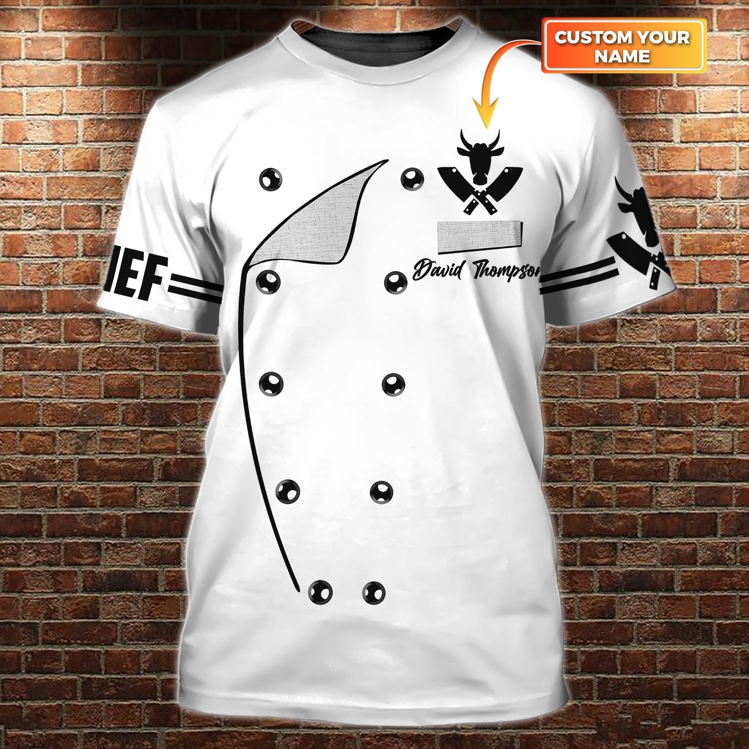3D CHEF 79 - Personalized Name 3D Tshirt 01 - HTA- HKM