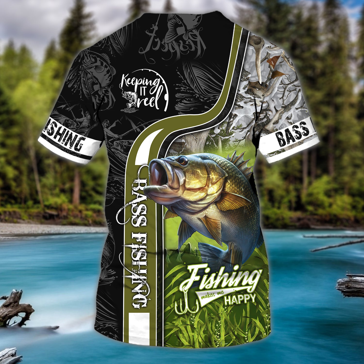 3D FISHING2 - Personalized Name 3D Tshirt - BY97