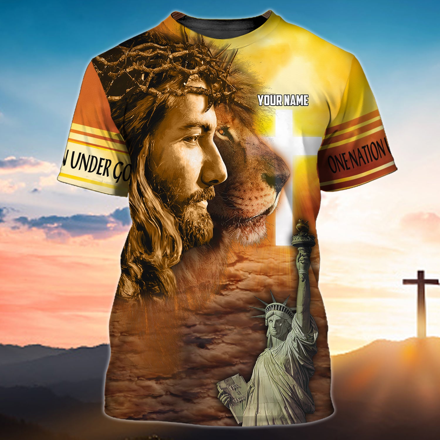 Customized Tshirt-One nation under god-HTV
