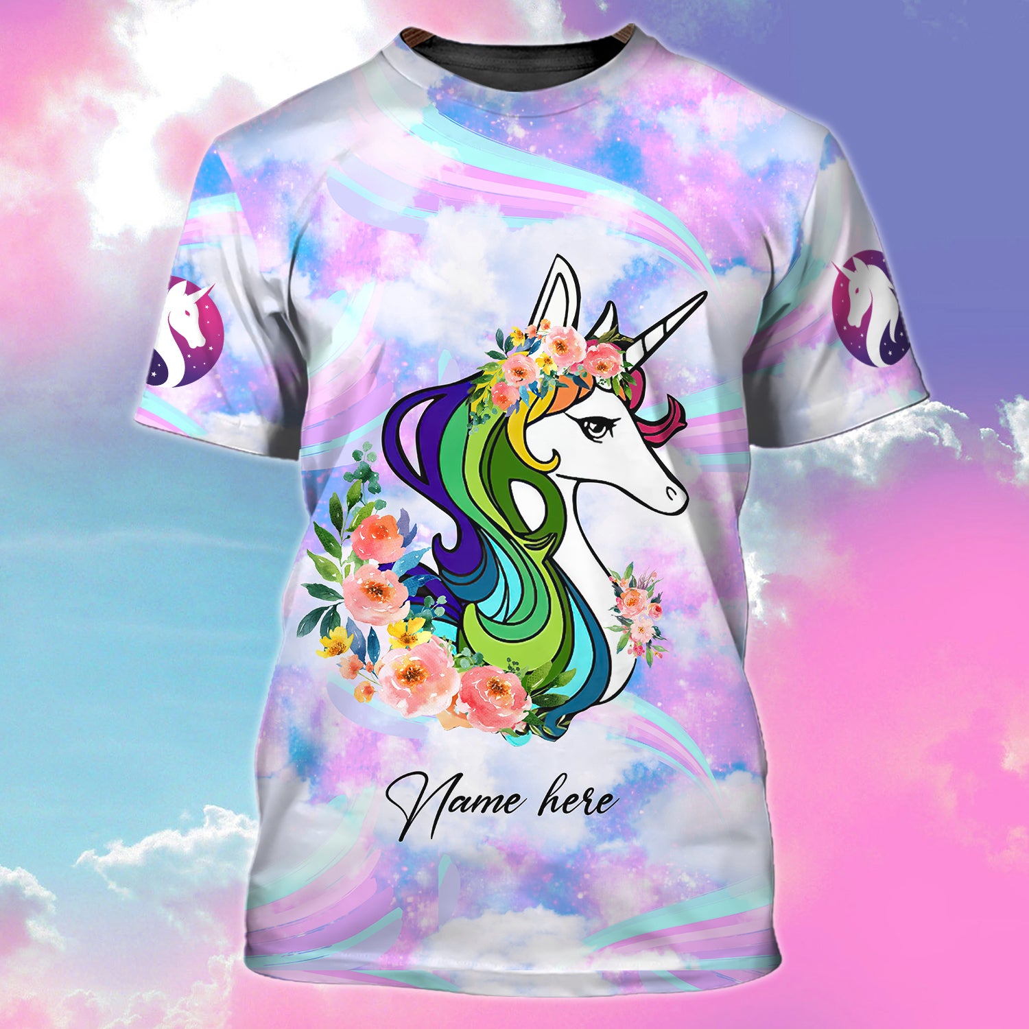 Unicorn- I Don't Care- Personalized Name 3D T Shirt 20 - Lta98