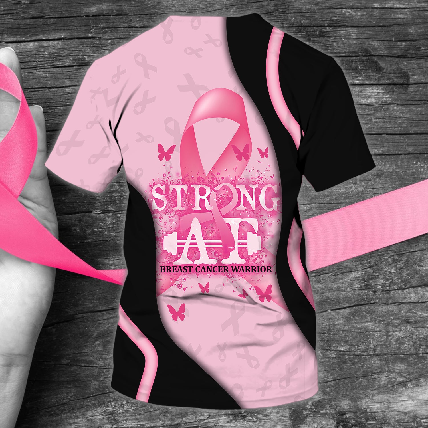 Breast Cancer Awareness  - Personalized Name 3D Tshirt - Nmd 80