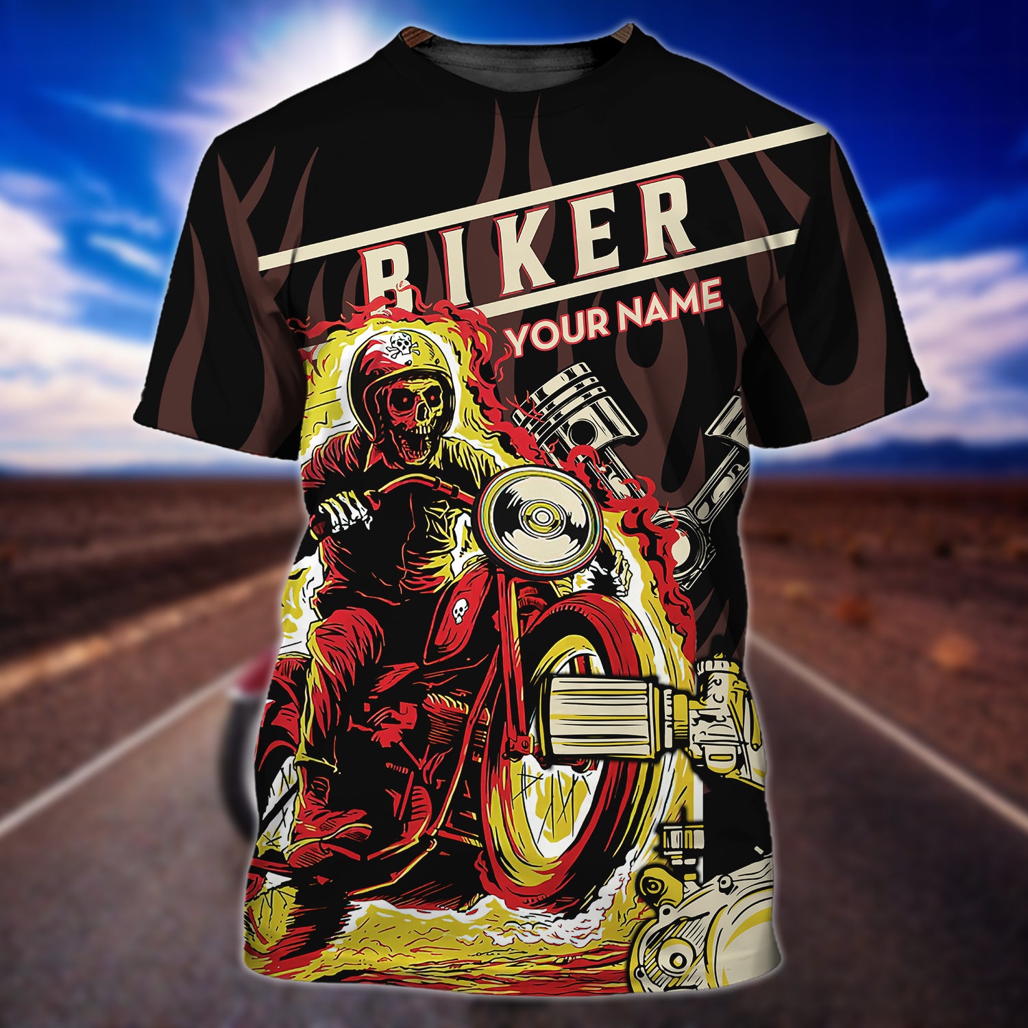 Biker - Personalized Name 3D Tshirt For Biker - HEZ98 18