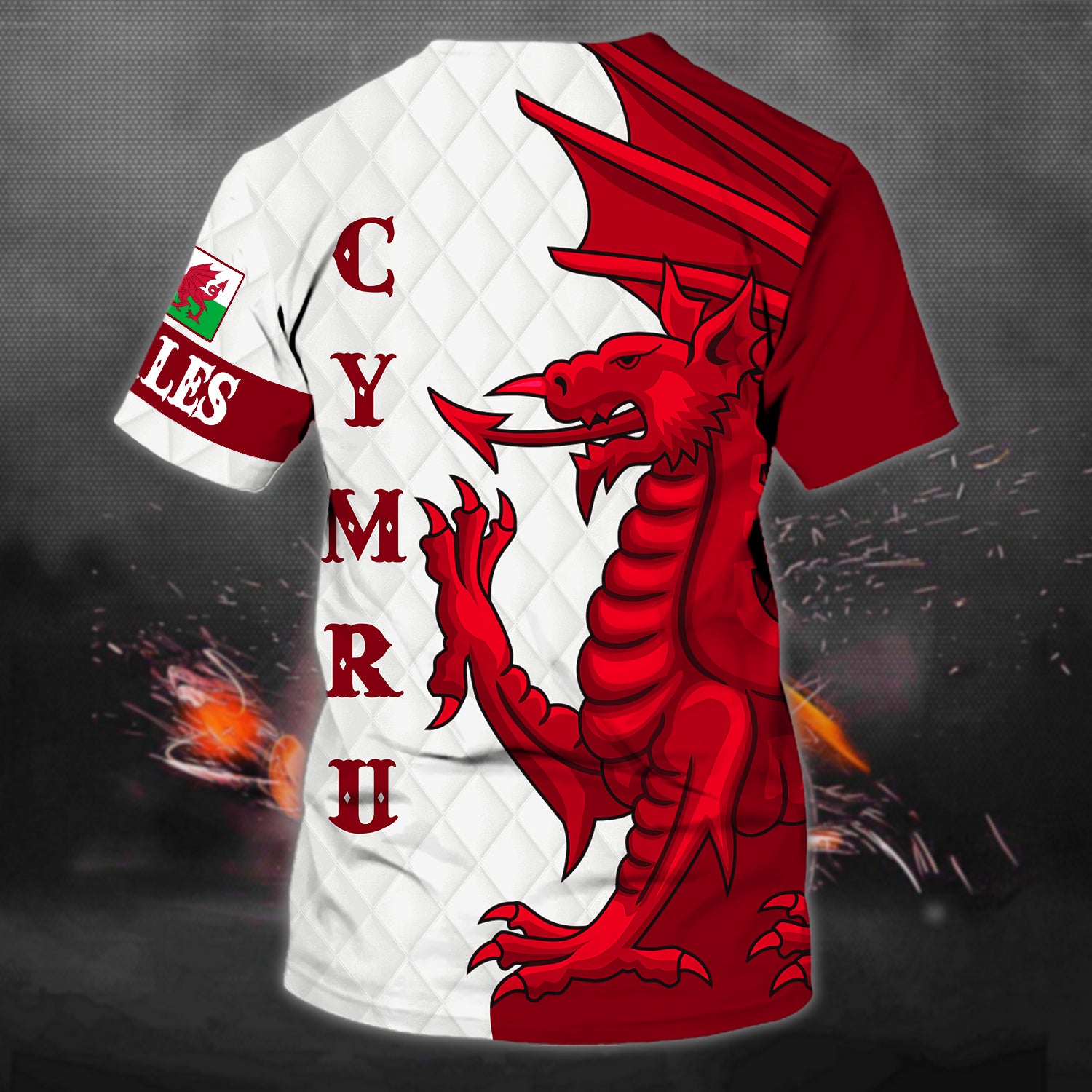 Wales - Cymru - Personalized Name 3D Tshirt 01