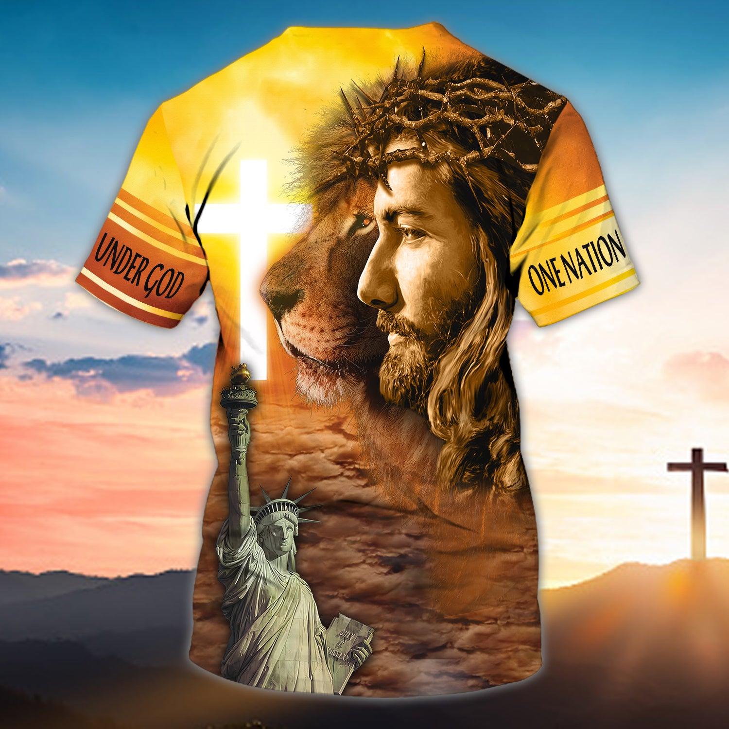 Customized Tshirt-One nation under god-HTV