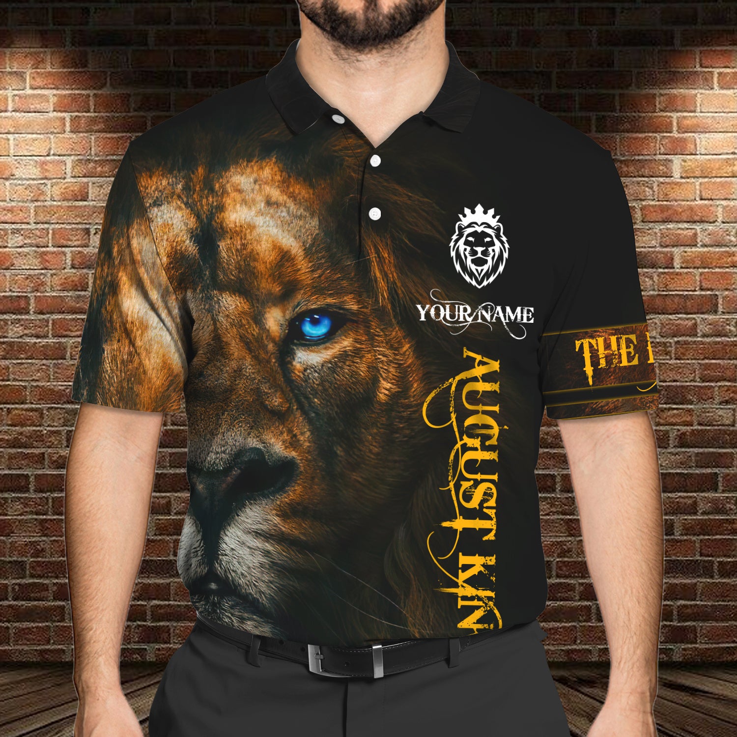 August King I am Who I Am - Personalized Name - 3D Polo Shirt - QB95