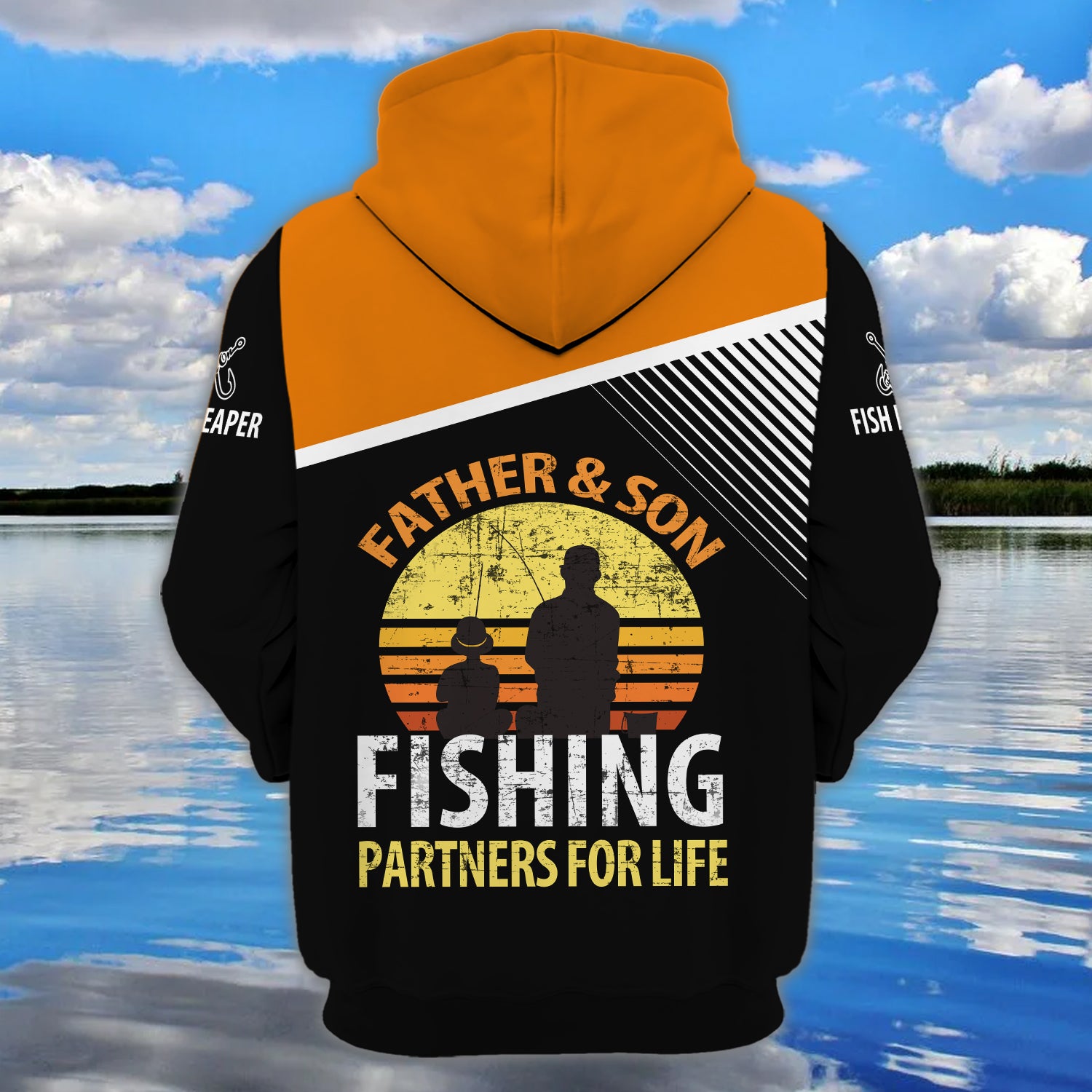 Father And Son Fishing - Personalized Name 3D Hoodie - Dah 58