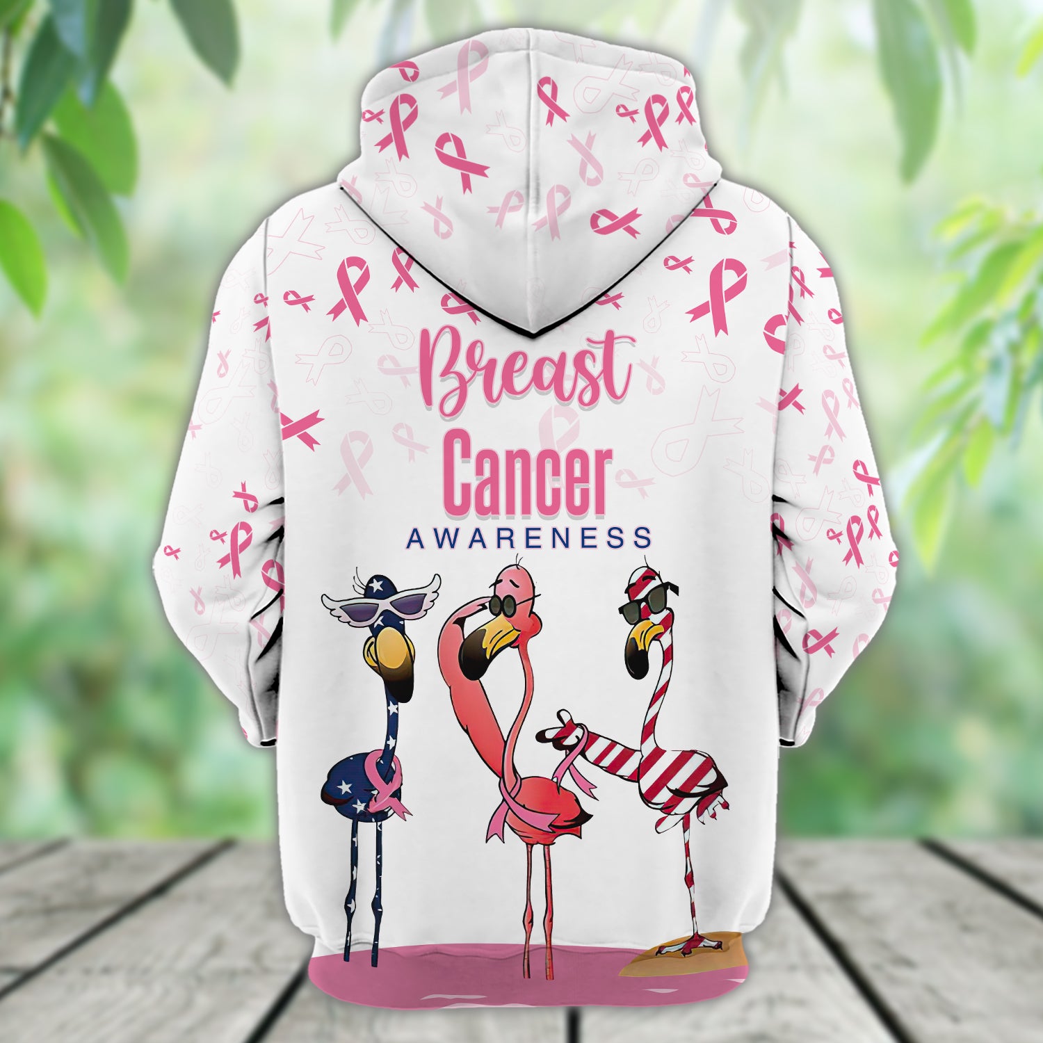 Breast Cancer - 3D Zipper hoodie 02 - NBTT