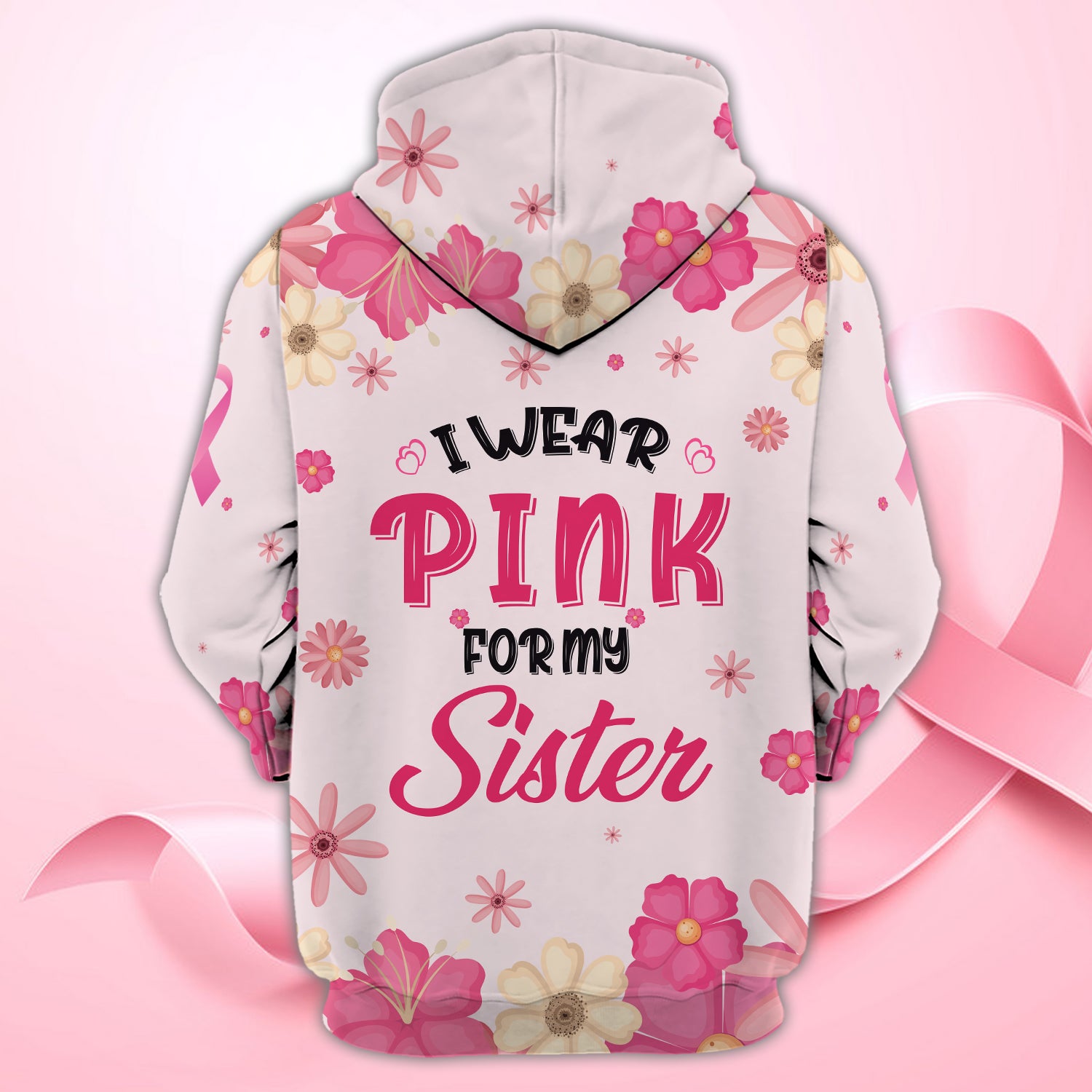 Breast Cancer Awareness - Personalized Name 3D Hoodie - HTV