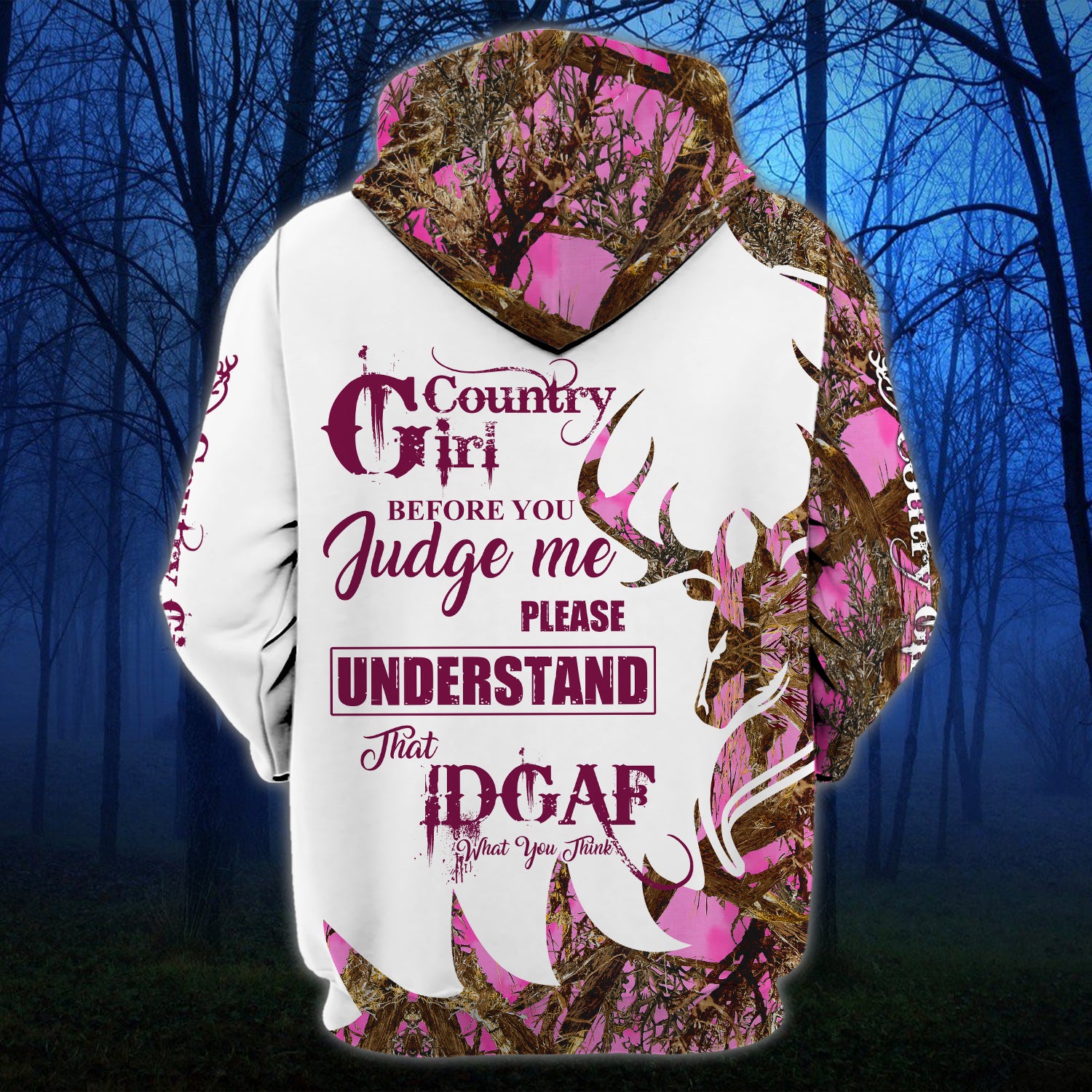Country Girl - Personalized Name 3D Hoodie - Dah 38